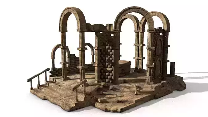 ancient stone temple ruins crypt