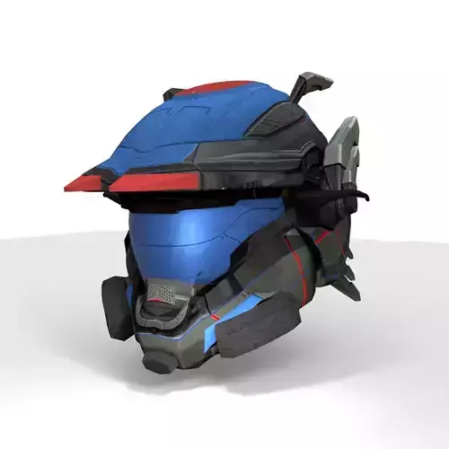 Halo Spartan MKV Helmet Low-poly 3D model
