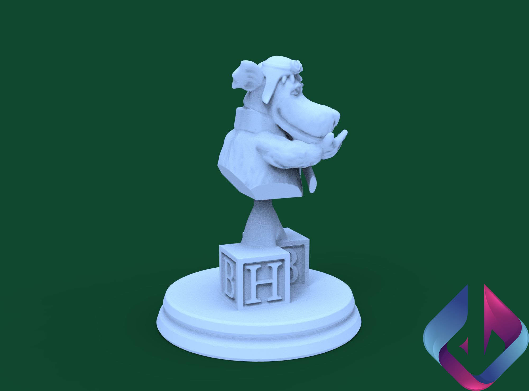 Mutley for 3d printing 3D model_13