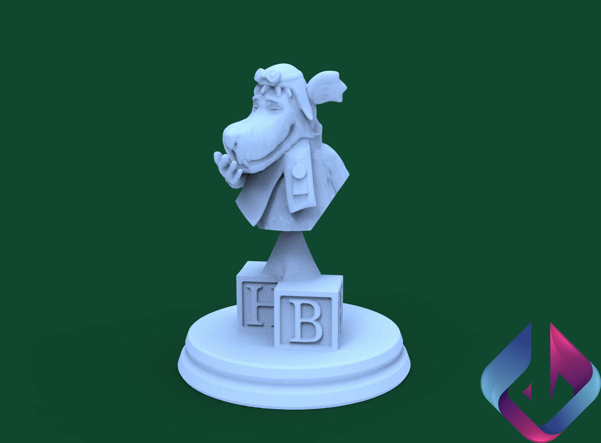 Mutley for 3d printing 3D model_1