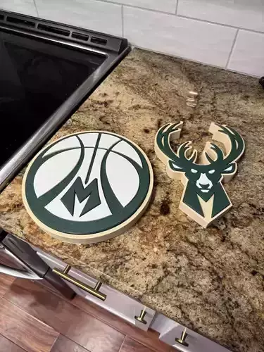 Milwaukee Bucks Collection Logo 3D print model