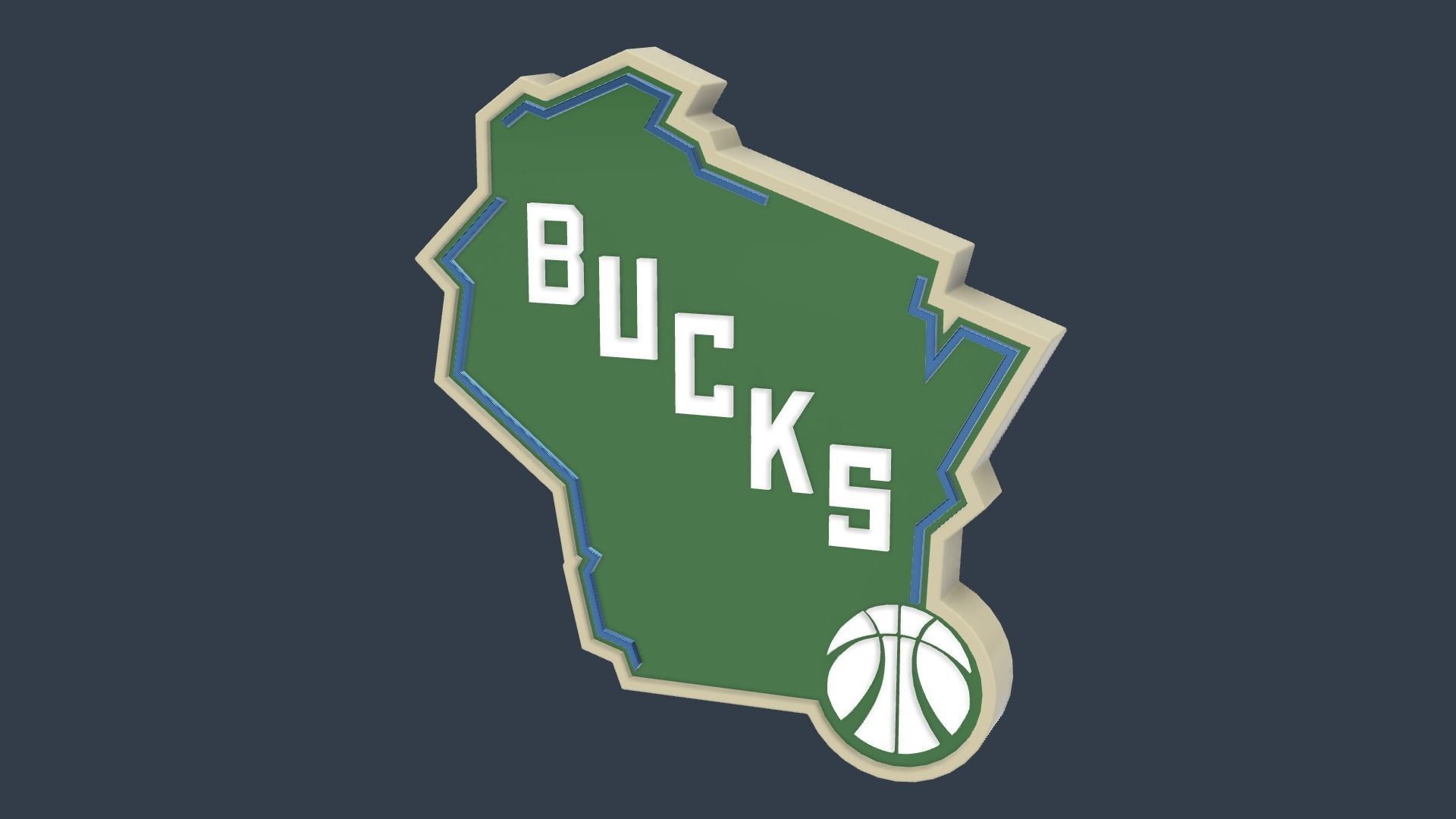Milwaukee Bucks Collection Logo 3D print model_5