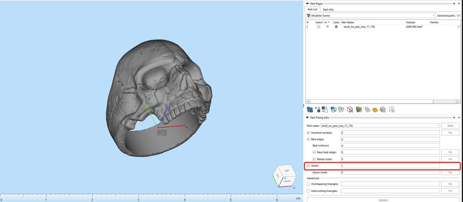 Jawless Skull ring with ring size chart 3D print model_5