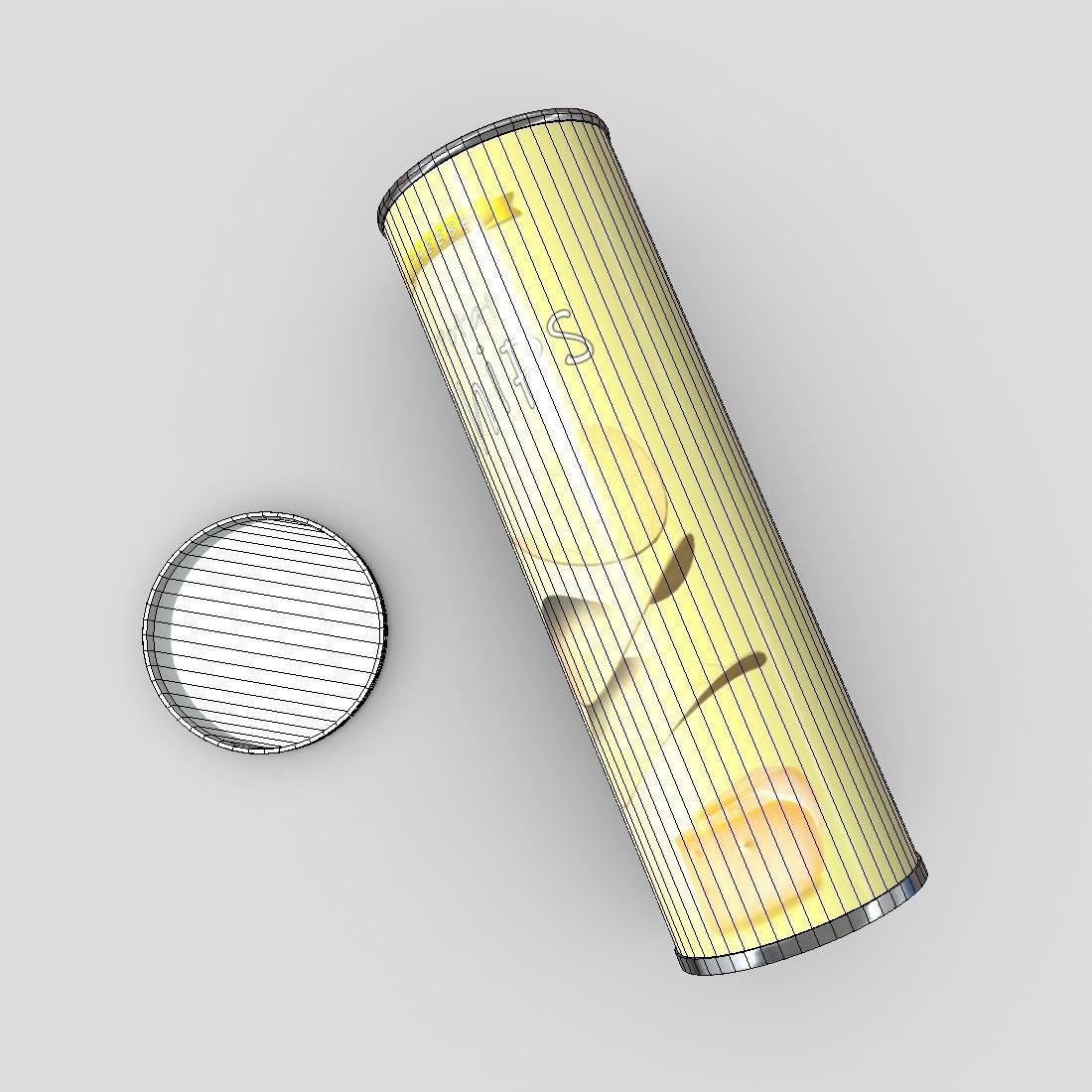 Potato Chips Tube 5 - low poly PBR 3d model Low-poly 3D model_6