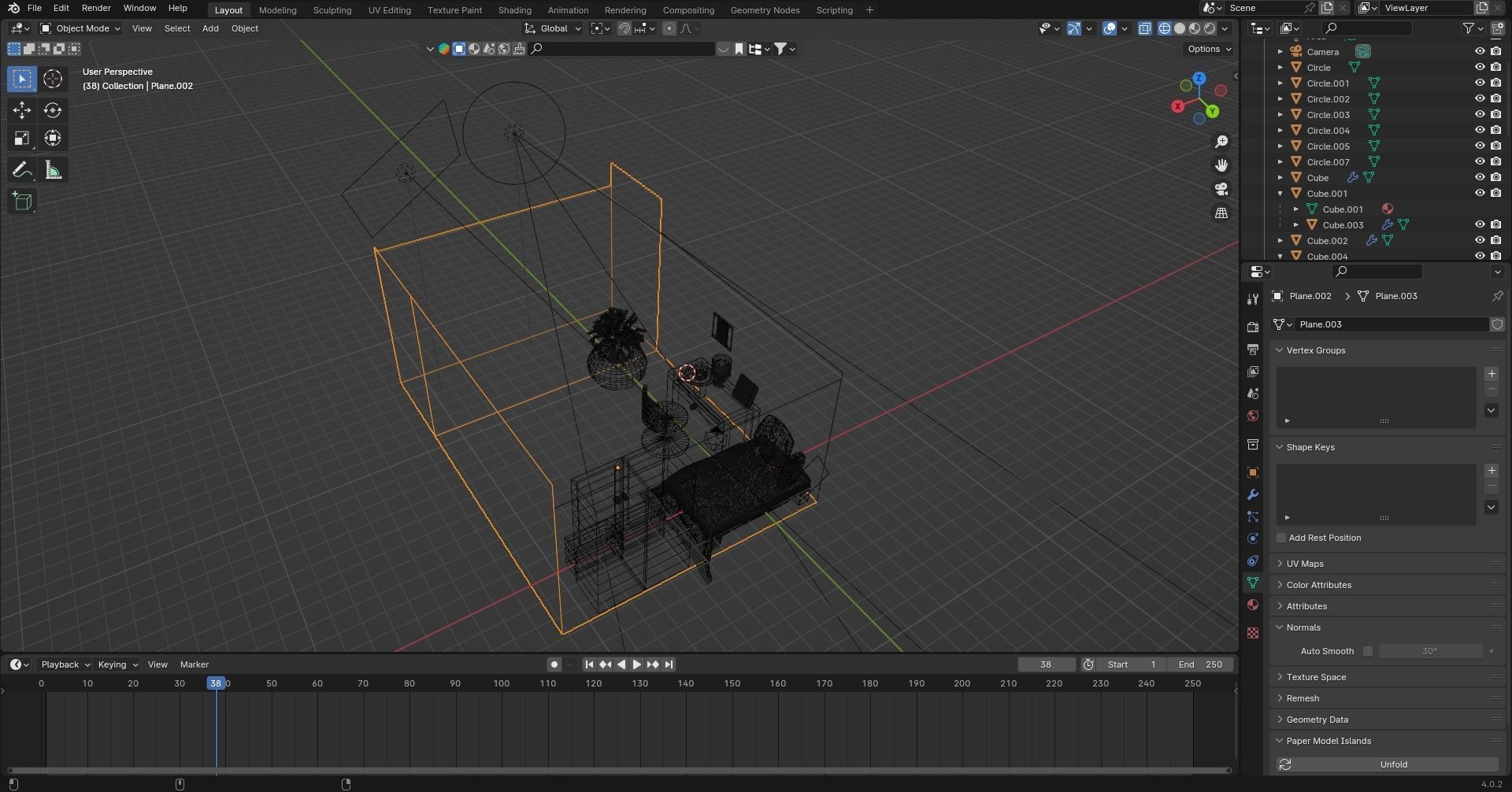 bedroom Low-poly 3D model_8
