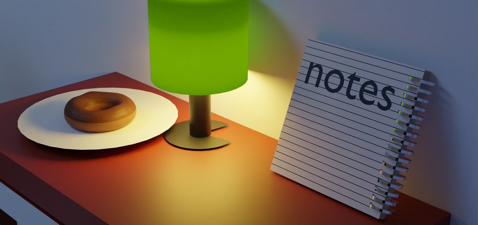 bedroom Low-poly 3D model_3