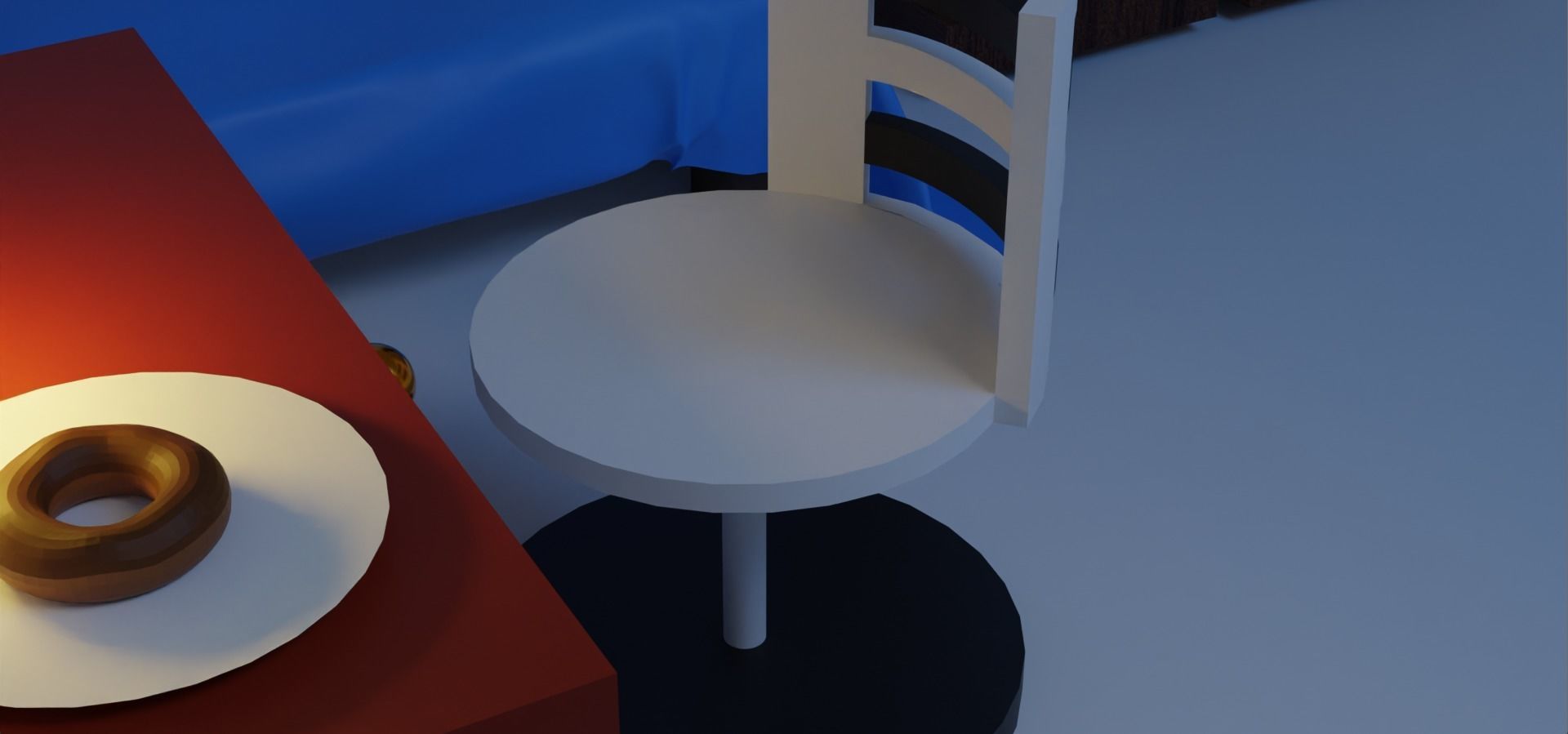 bedroom Low-poly 3D model_2