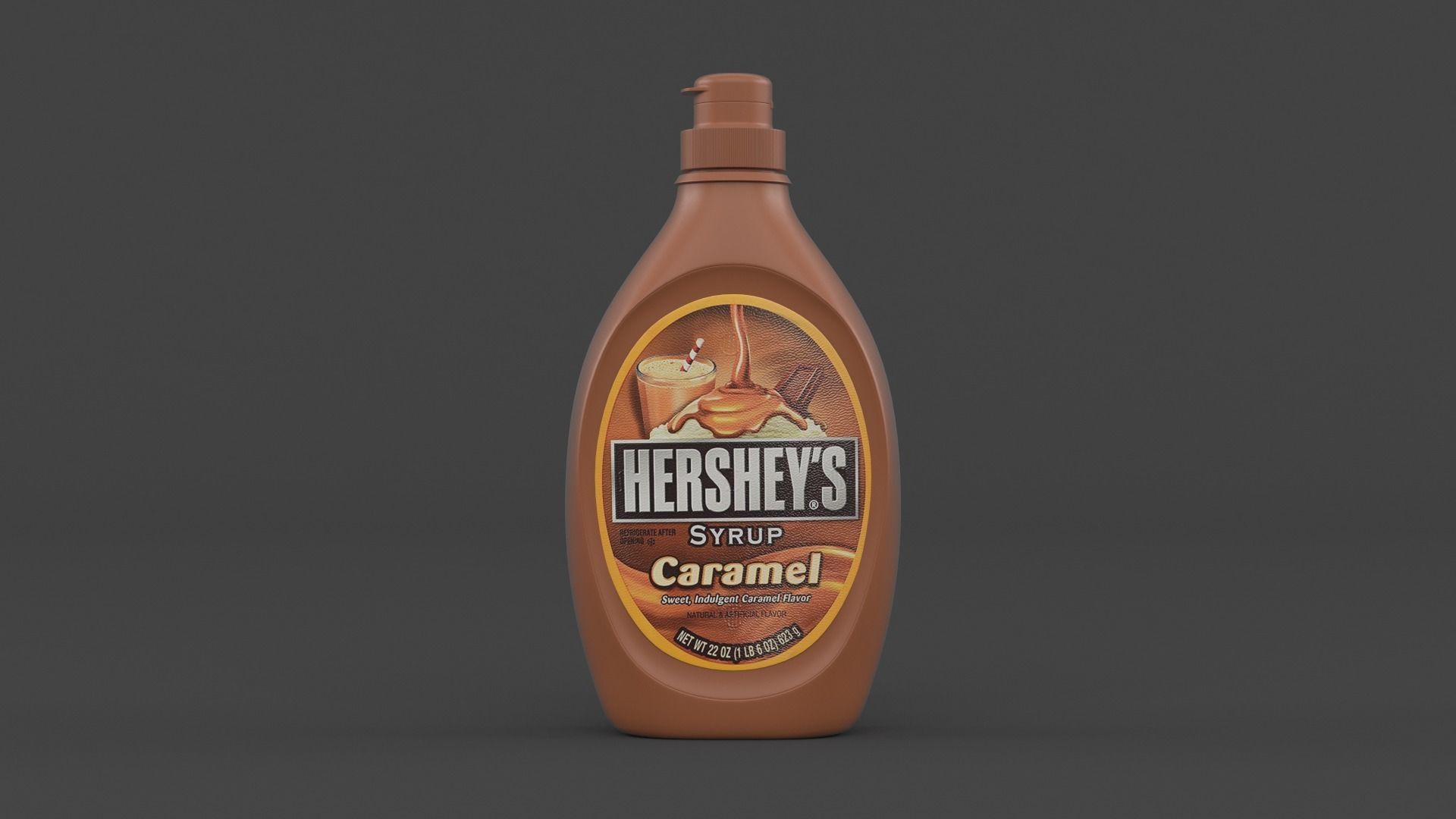 Syrup Bottle 3D model_4