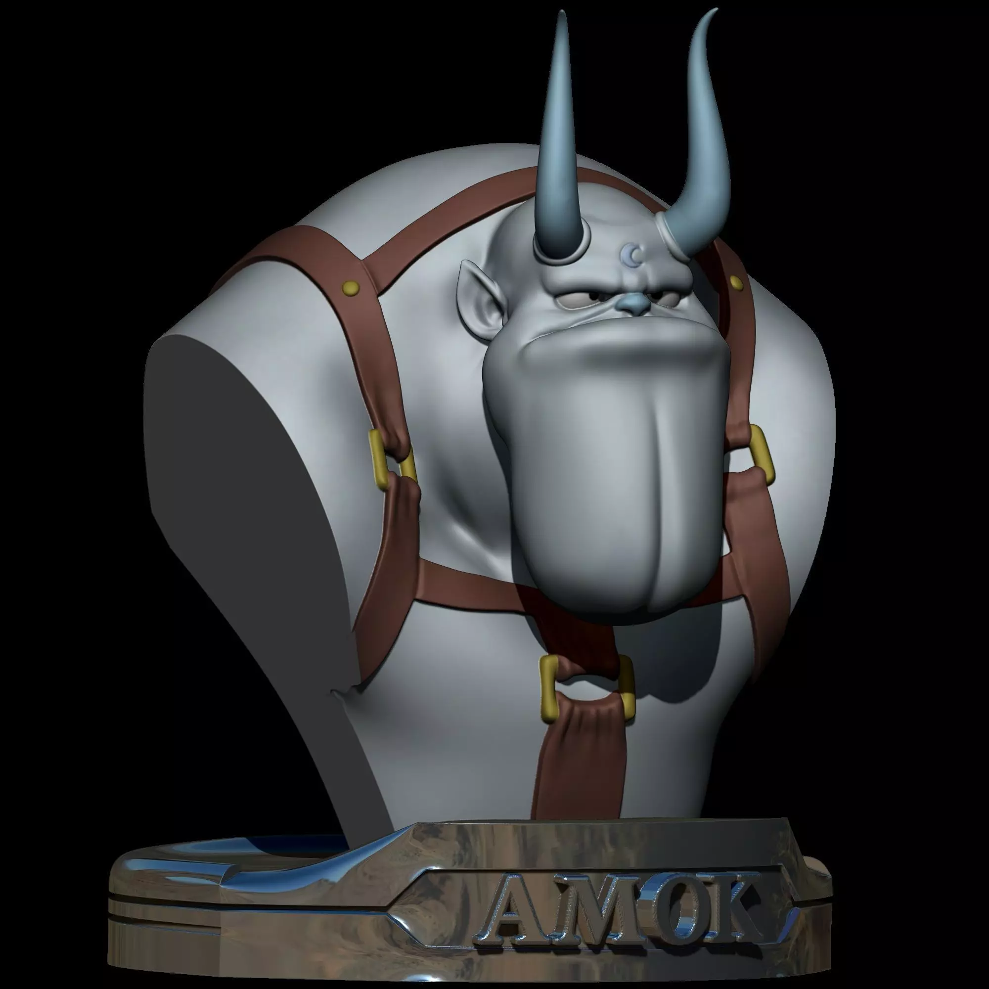 Amok Bust Lunatacs Thundercats STL CG Pyro STL 3d printing 3D print model_0