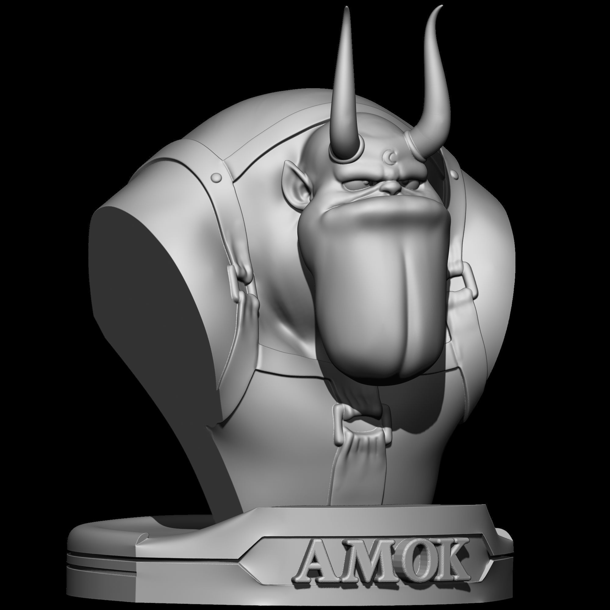 Amok Bust Lunatacs Thundercats STL CG Pyro STL 3d printing 3D print model_1