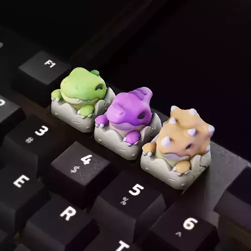 Dinosaur Hatching keycaps - Mechanical Keyboard 3D print model