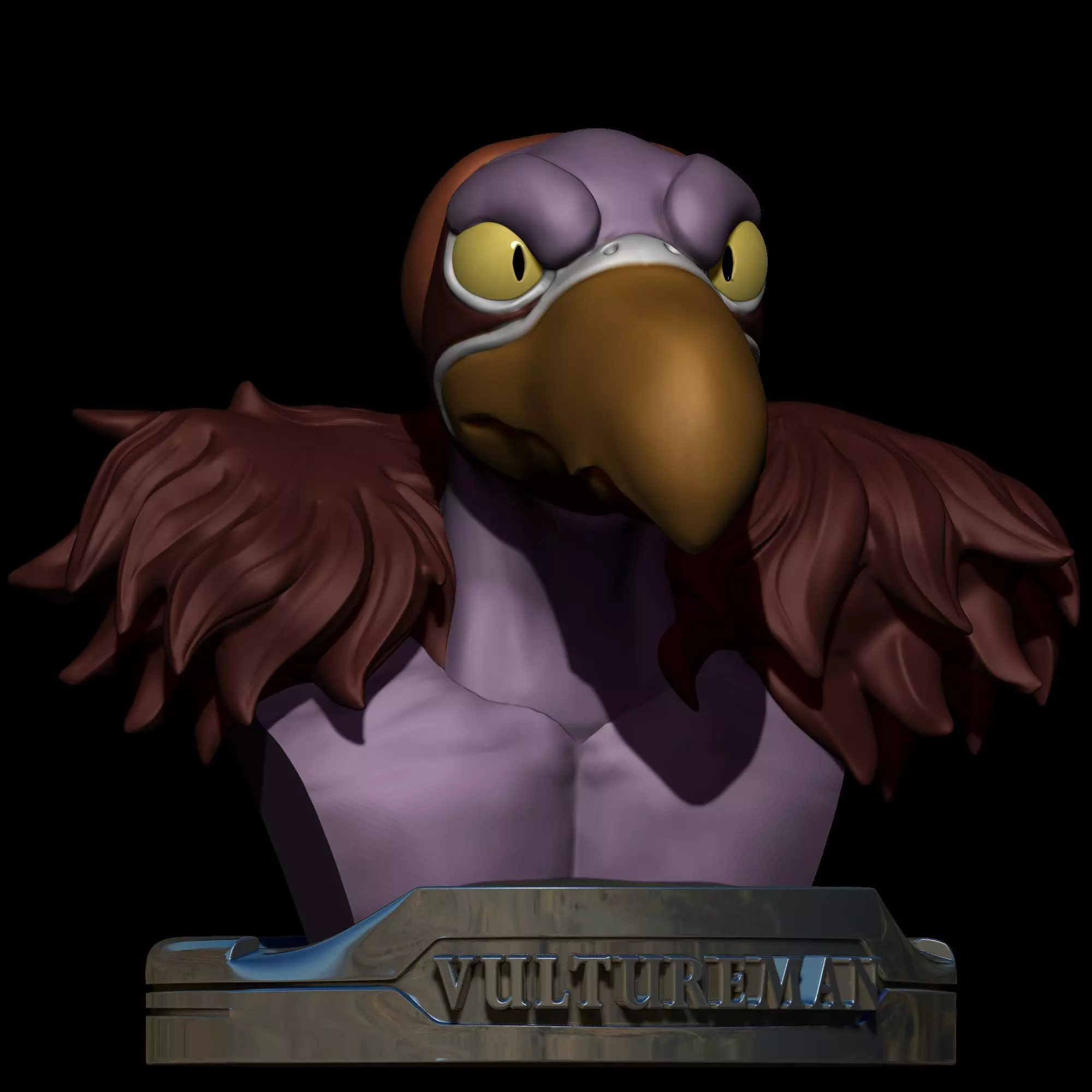 Vultureman Bust Lunatacs Thundercats STL CG Pyro STL 3d printing 3D print model