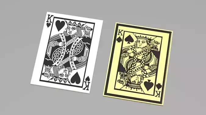 2 types of gold niello design pasur king for pendant 3D print model