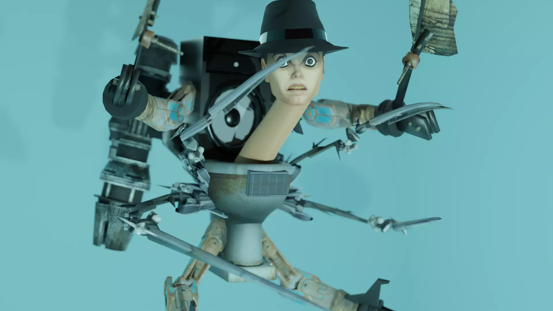 Skibidi toilet Toilet jackson 3D model_0