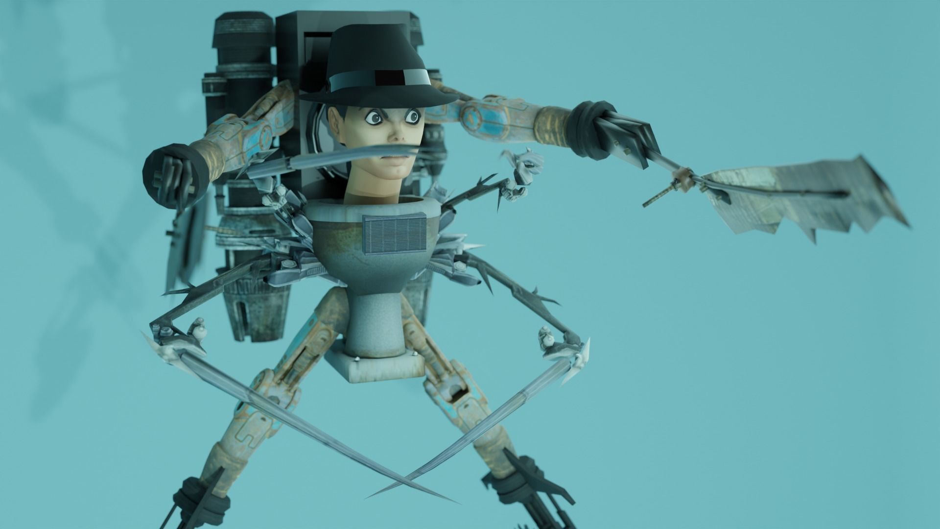 Skibidi toilet Toilet jackson 3D model_1