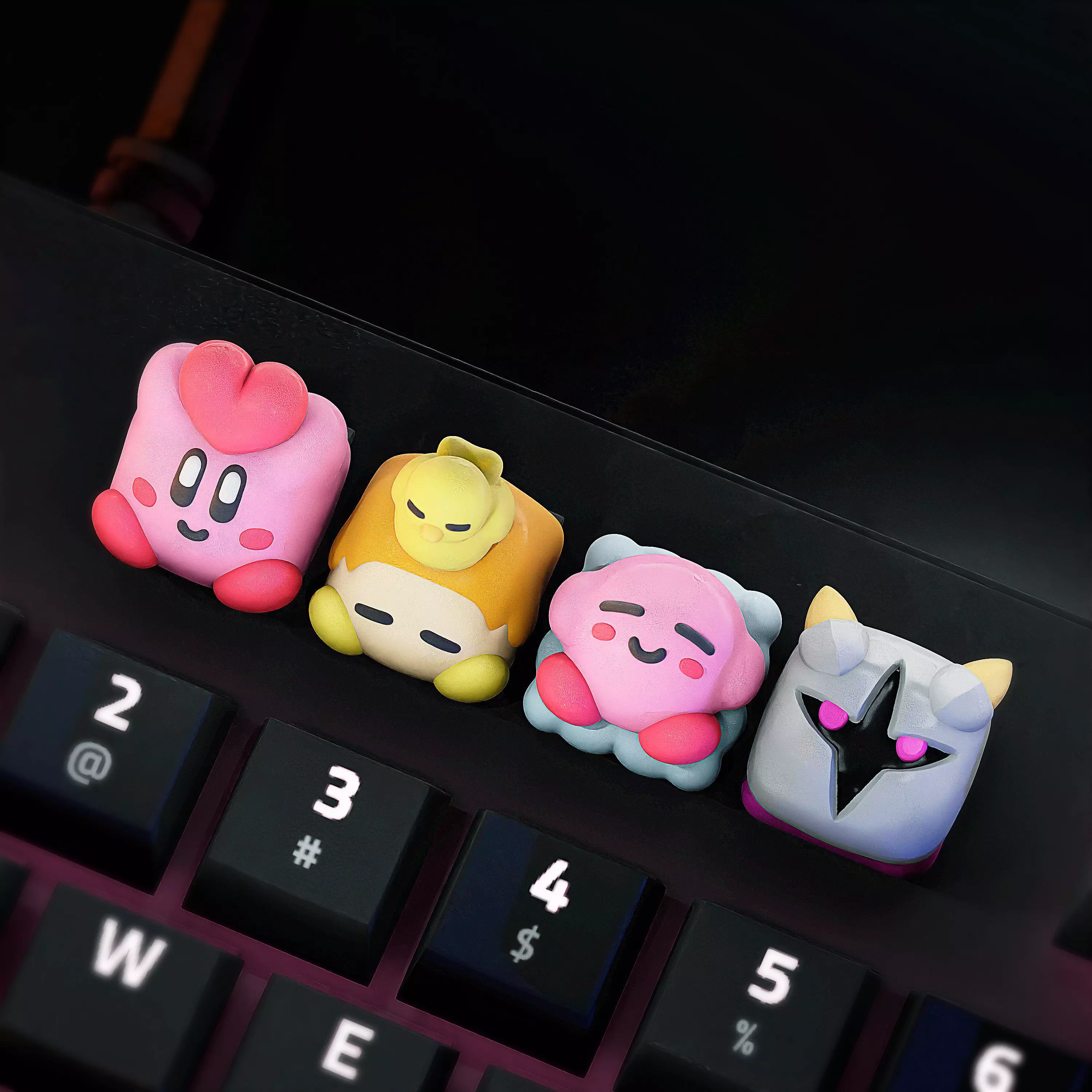 Kirby keycaps - Mechanical Keyboard 3D print model_0