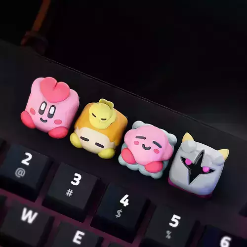 Kirby keycaps - Mechanical Keyboard 3D print model