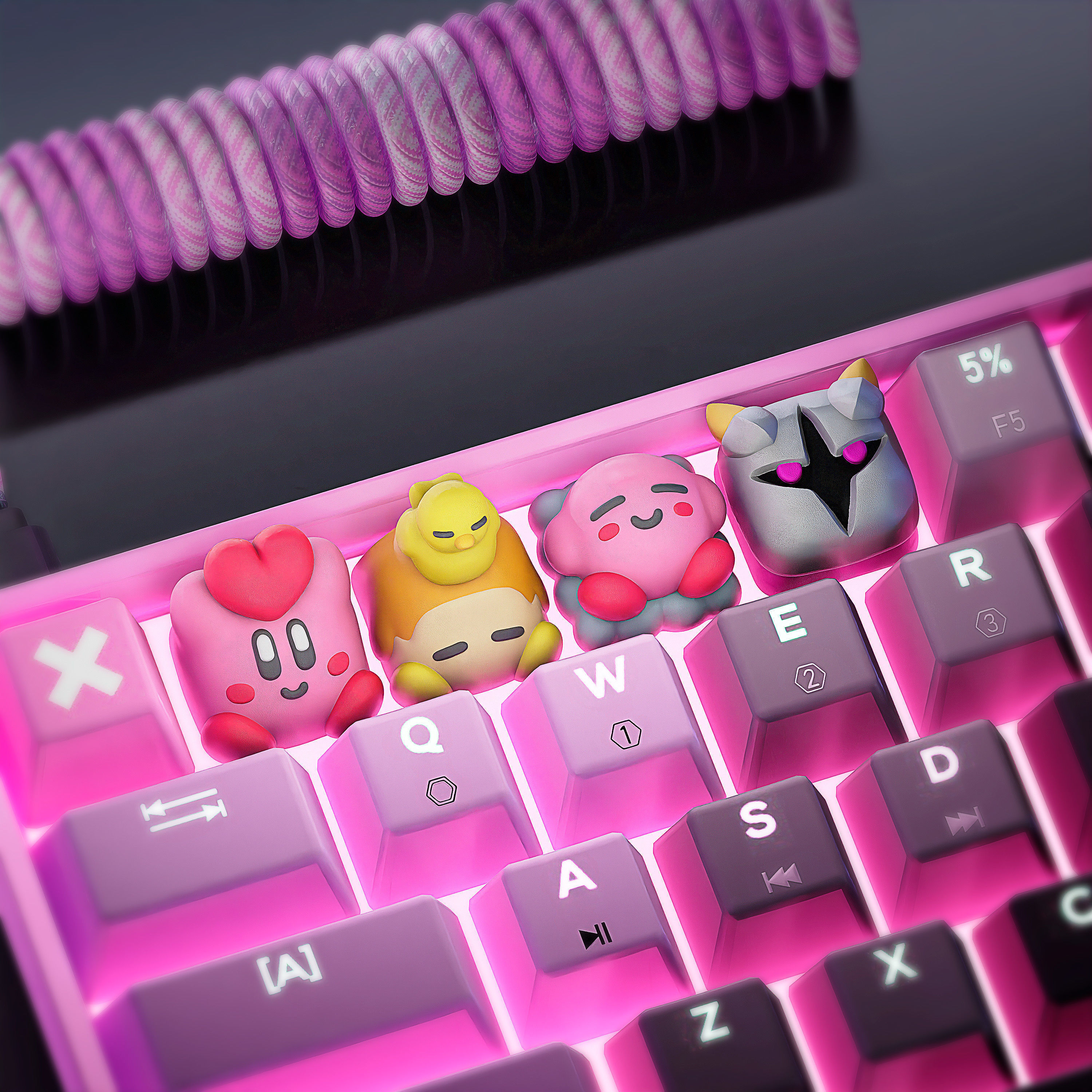 Kirby keycaps - Mechanical Keyboard 3D print model_6