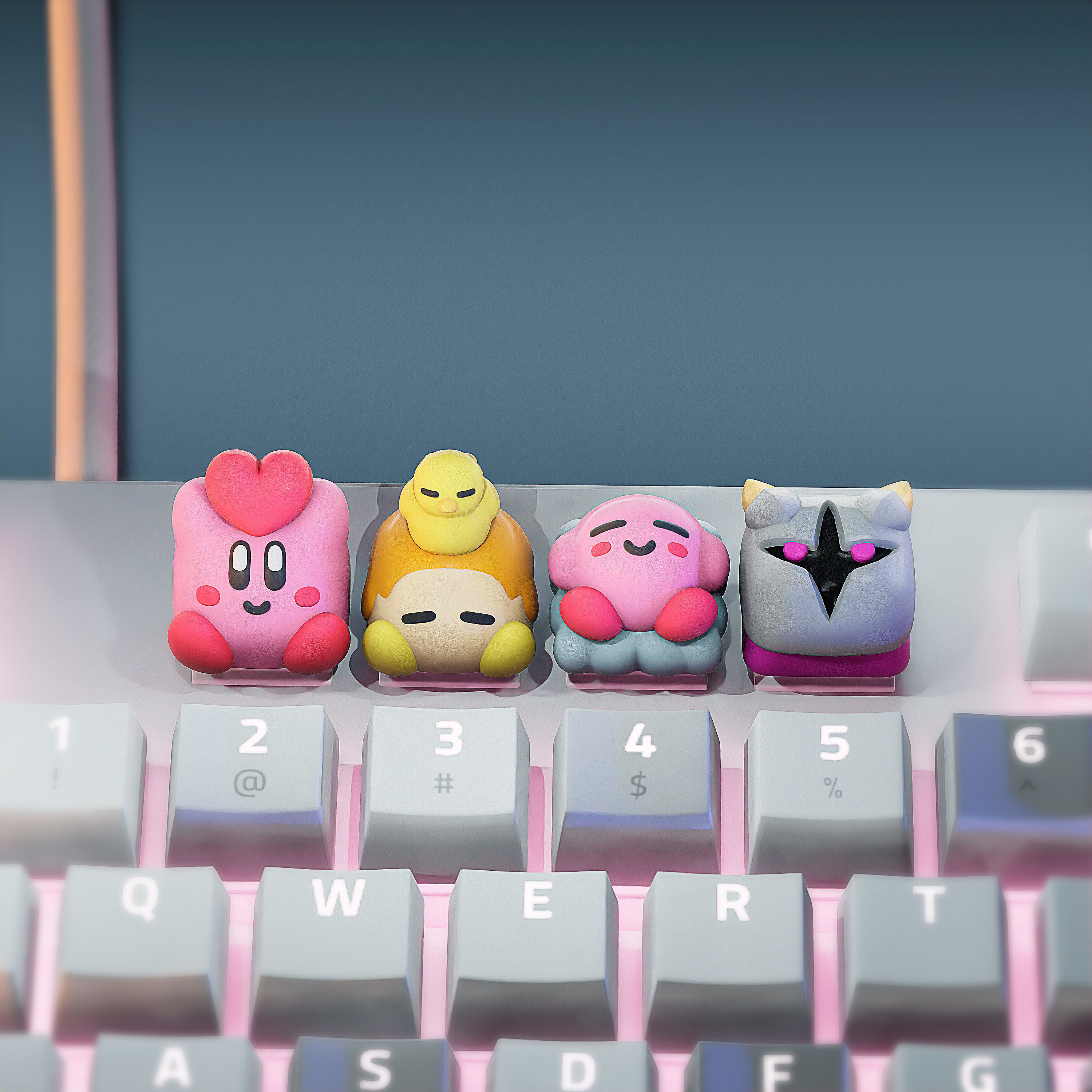 Kirby keycaps - Mechanical Keyboard 3D print model_2