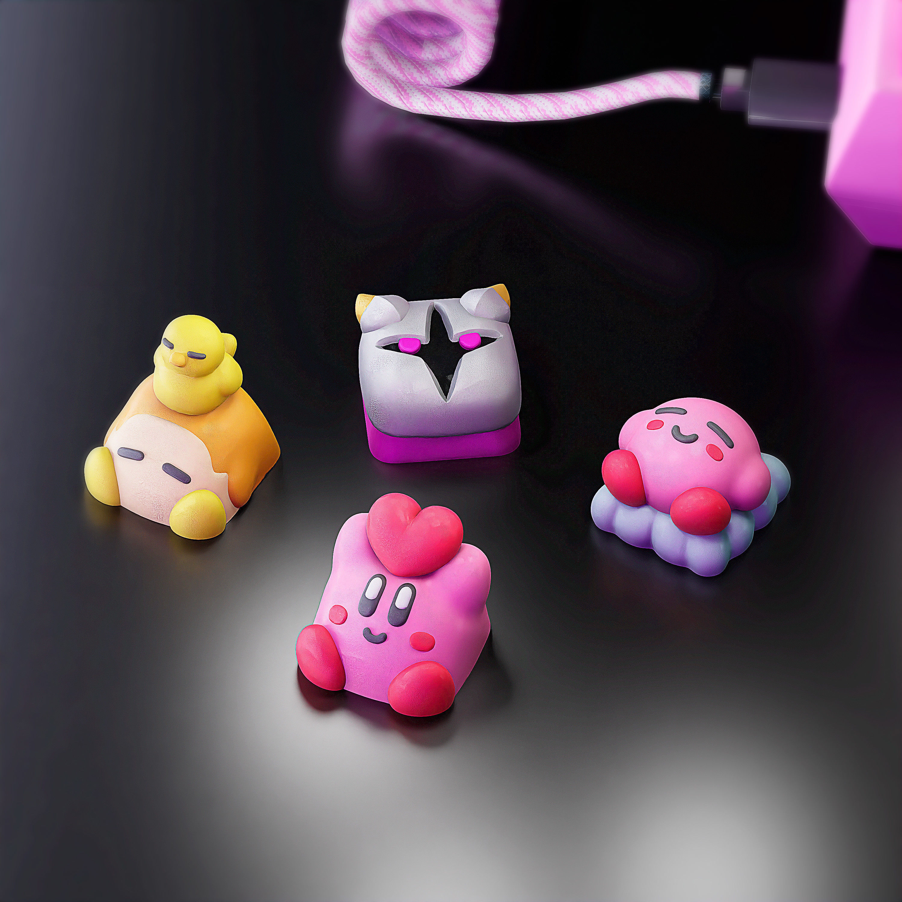 Kirby keycaps - Mechanical Keyboard 3D print model_9