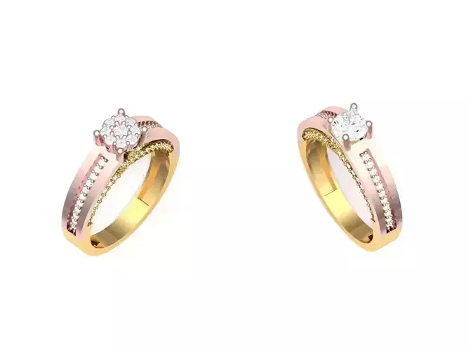 Womens solitaire ring