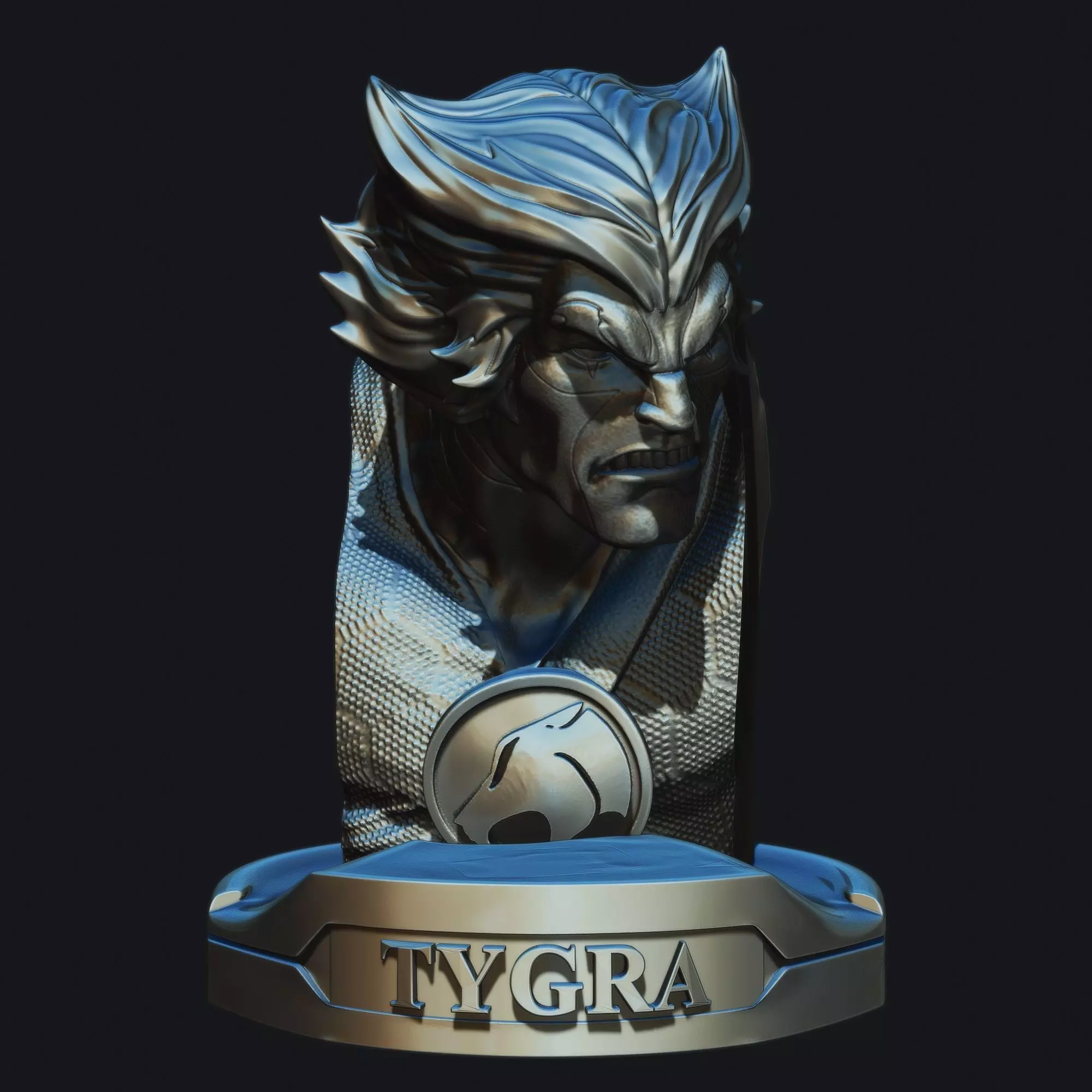 Tygra Bust Thundercats STL CG Pyro STL 3d printing 3D print model