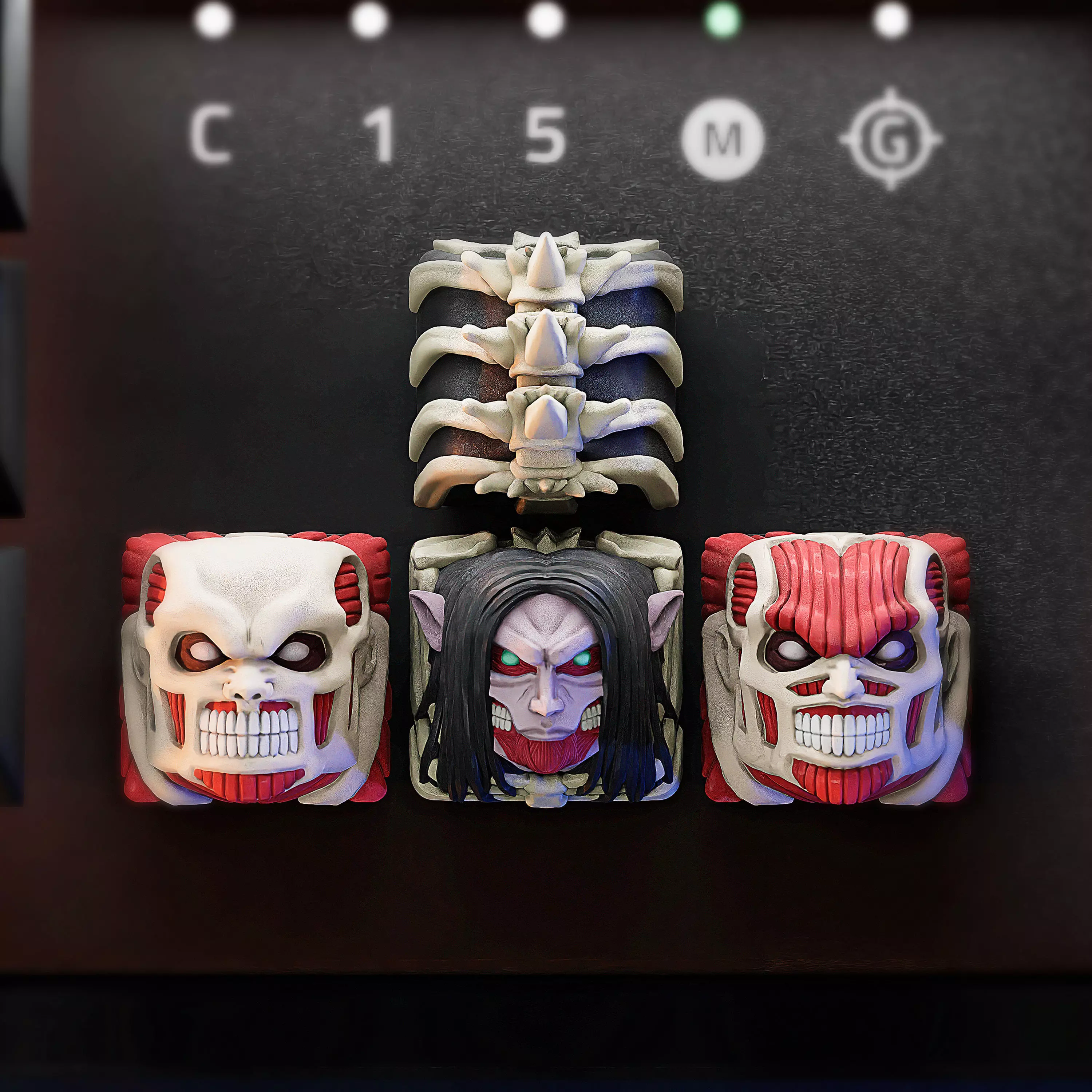 The Rumbling keycaps - Mechanical keyboard 3D print model_0