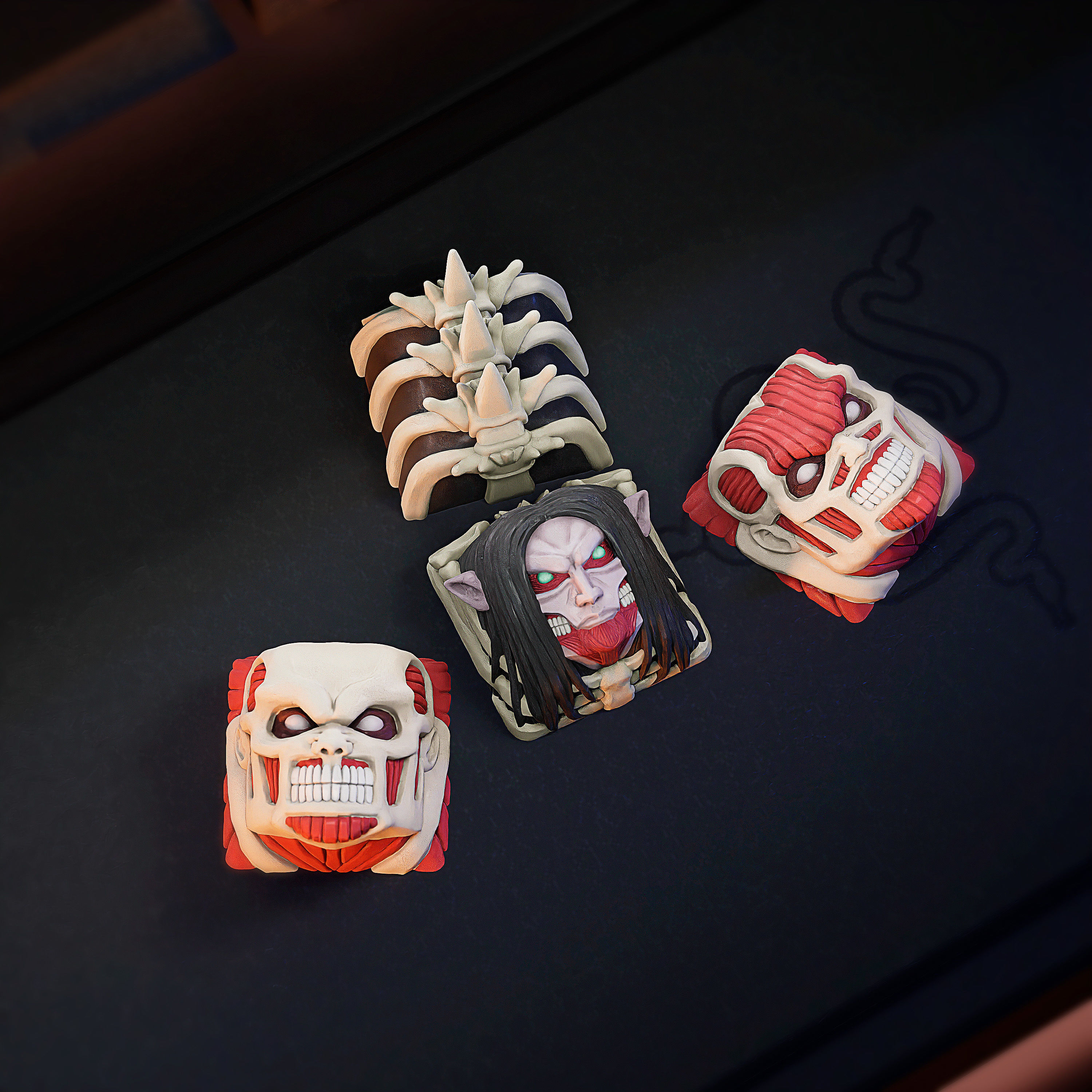 The Rumbling keycaps - Mechanical keyboard 3D print model_2