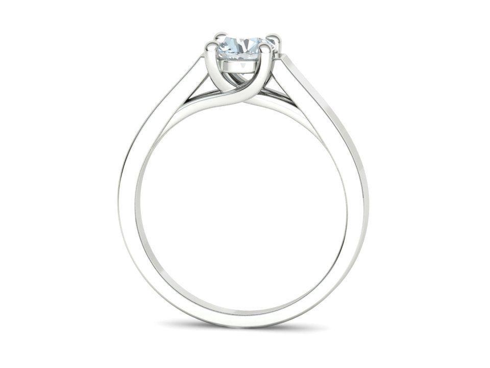 Solitaire Engagement Trellis Ring 5mm Diamond 3Dmodel 3D print model_29