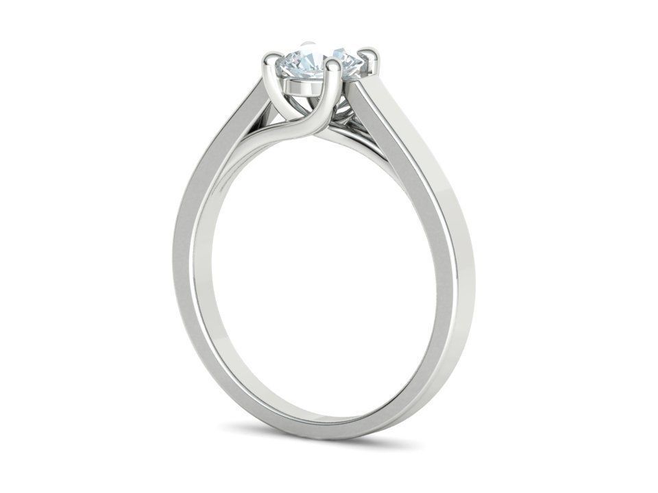 Solitaire Engagement Trellis Ring 5mm Diamond 3Dmodel 3D print model_31