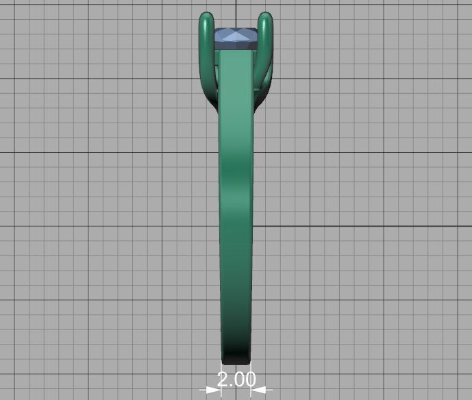 Solitaire Engagement Trellis Ring 5mm Diamond 3Dmodel 3D print model_43