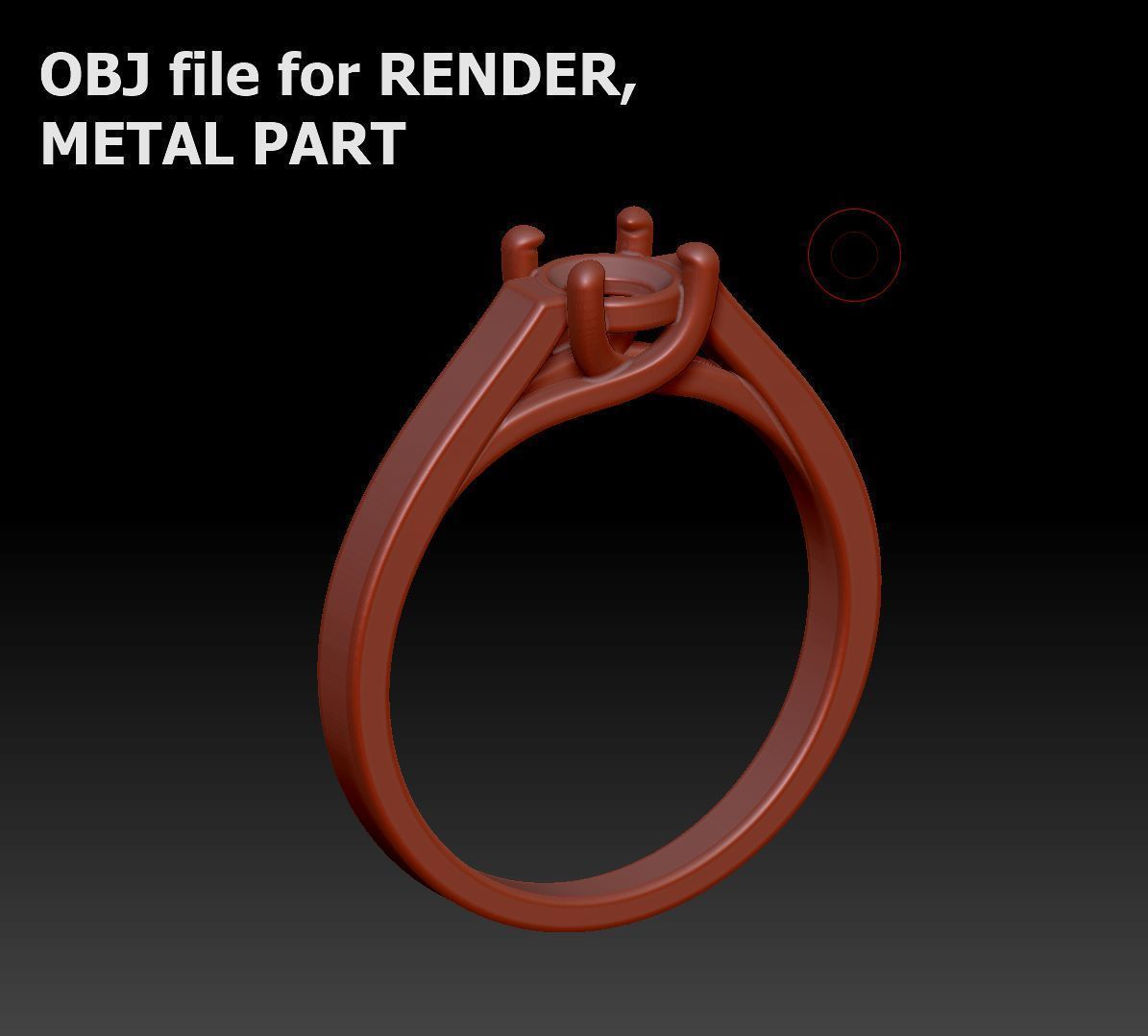 Solitaire Engagement Trellis Ring 5mm Diamond 3Dmodel 3D print model_11