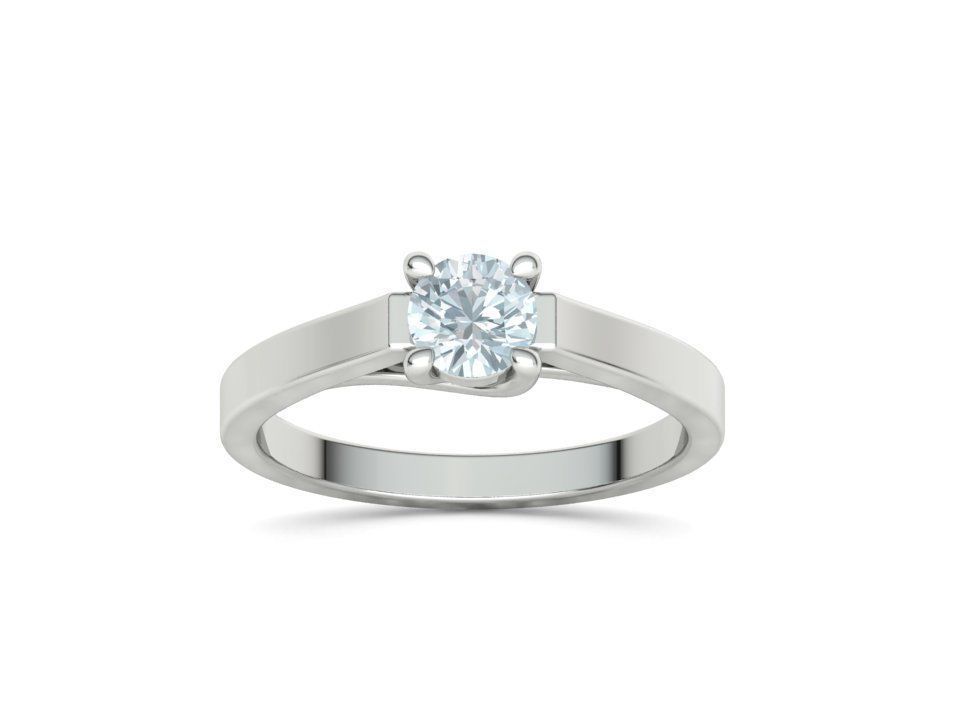 Solitaire Engagement Trellis Ring 5mm Diamond 3Dmodel 3D print model_23