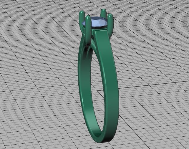 Solitaire Engagement Trellis Ring 5mm Diamond 3Dmodel 3D print model_46