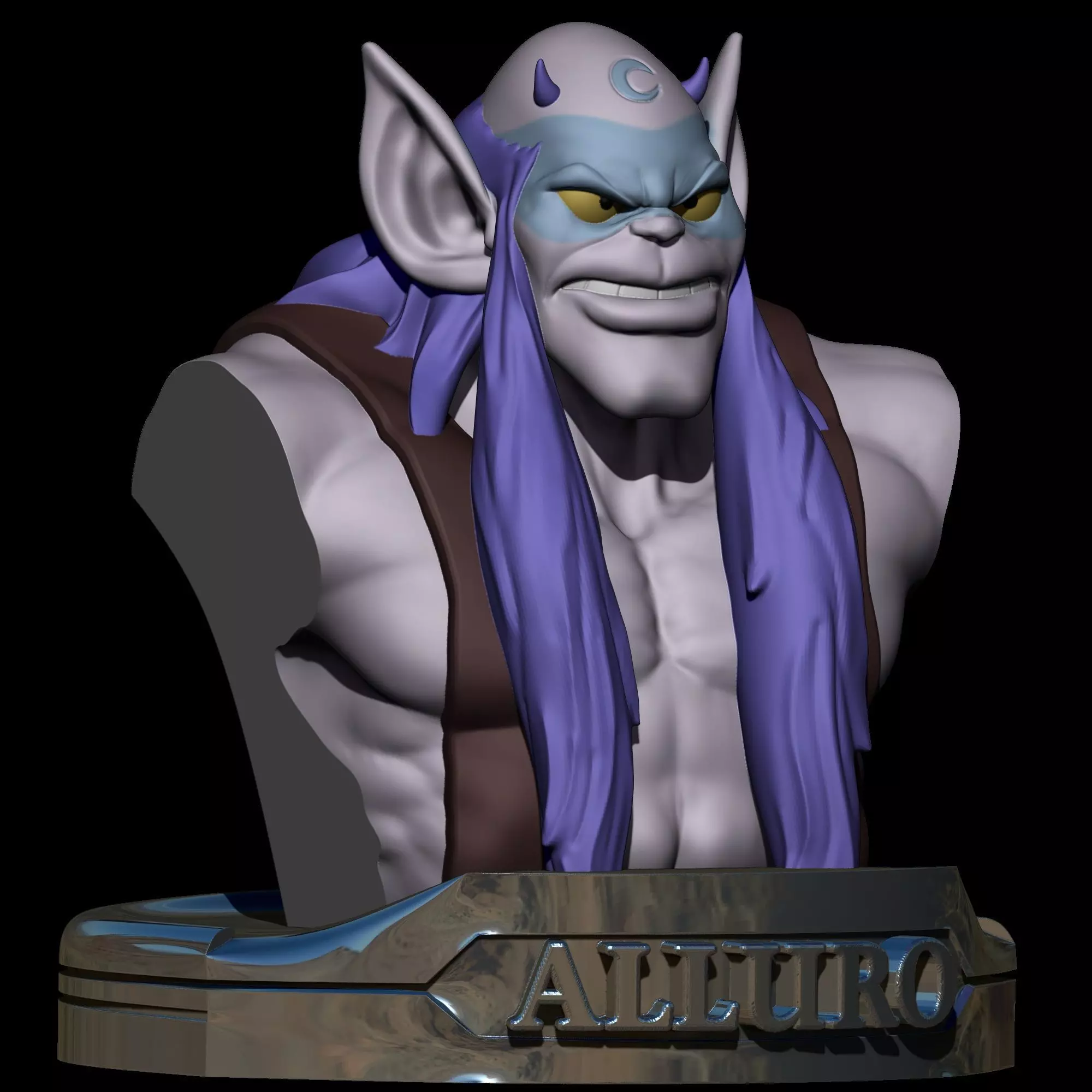 Alluro Bust Lunatacs Thundercats STL CG Pyro STL 3d printing 3D print model