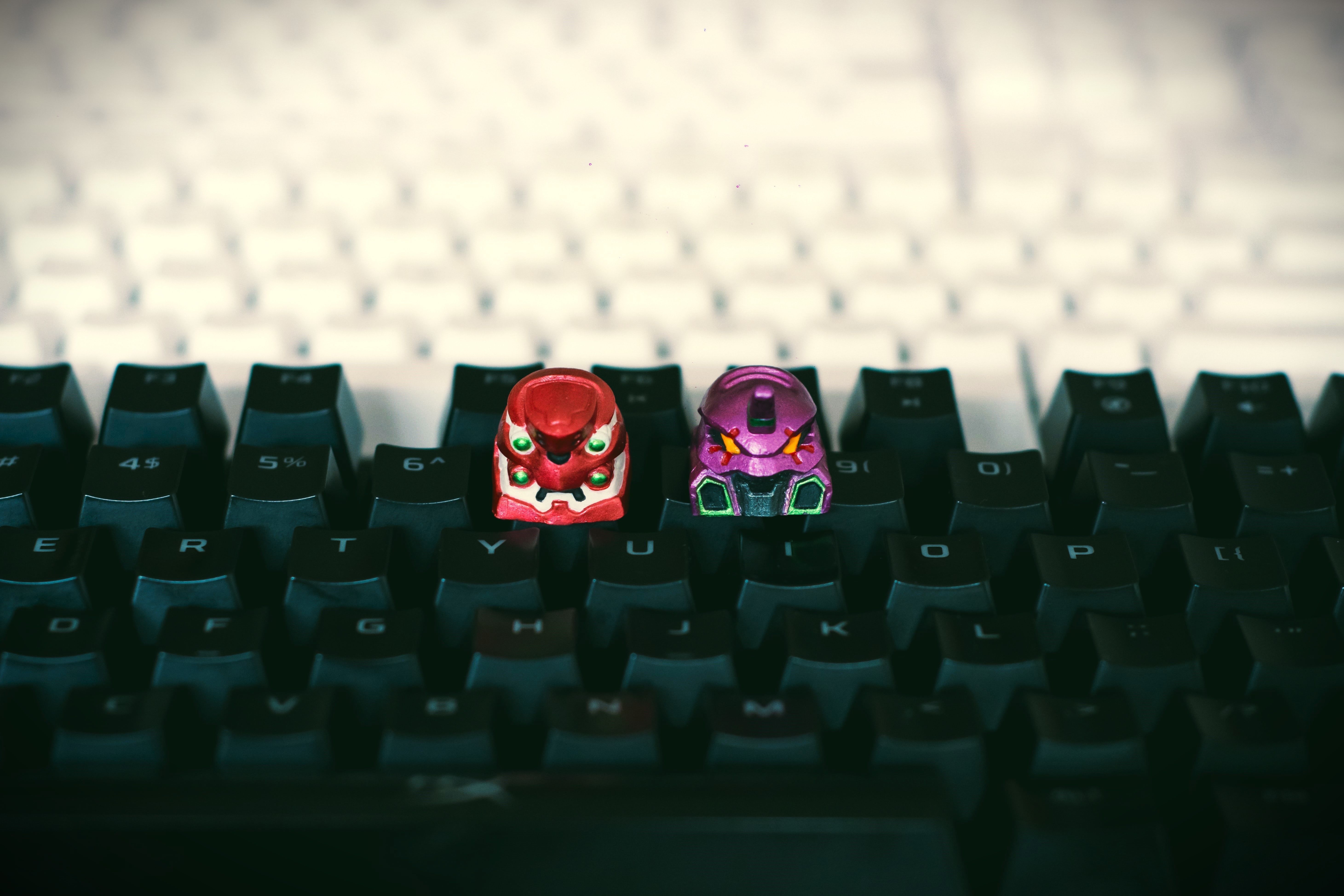 Evangelion UNIT 01-02 keycaps - Mechanical Keyboard 3D print model_17