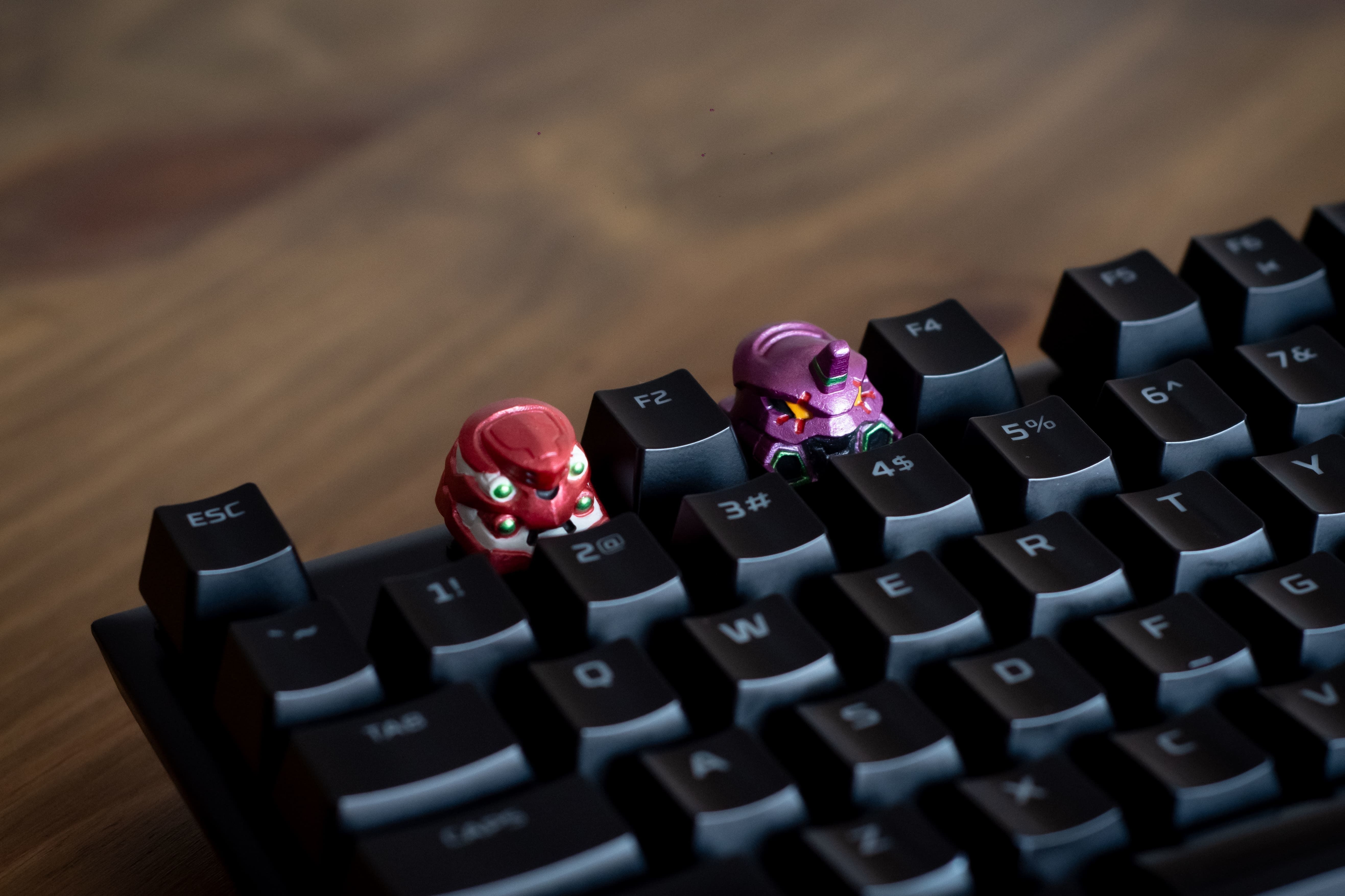 Evangelion UNIT 01-02 keycaps - Mechanical Keyboard 3D print model_3