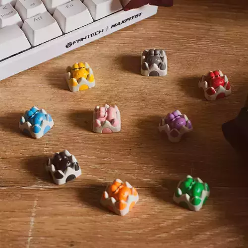 Evangelion UNIT 01-02 keycaps - Mechanical Keyboard 3D print model