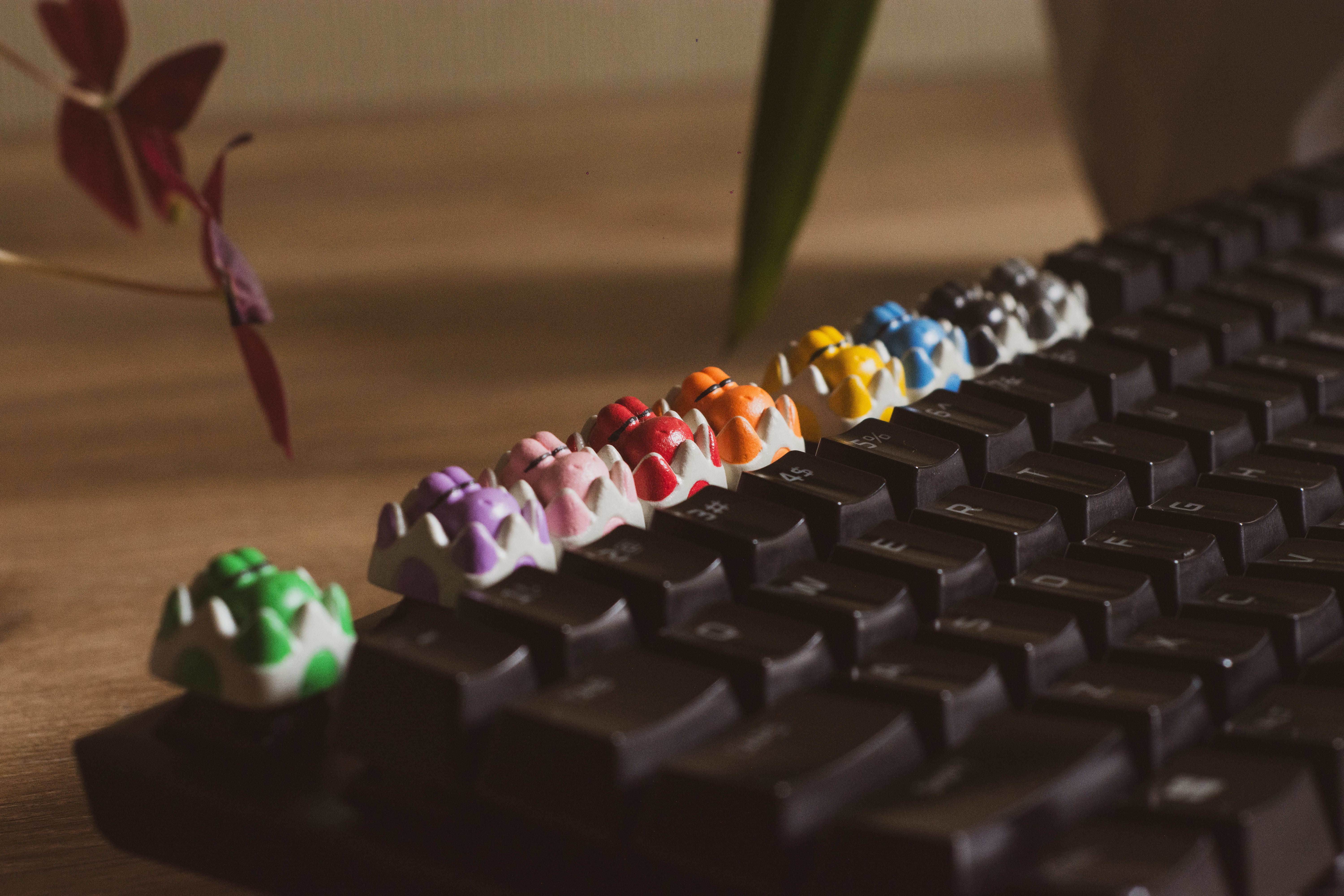 Evangelion UNIT 01-02 keycaps - Mechanical Keyboard 3D print model_12