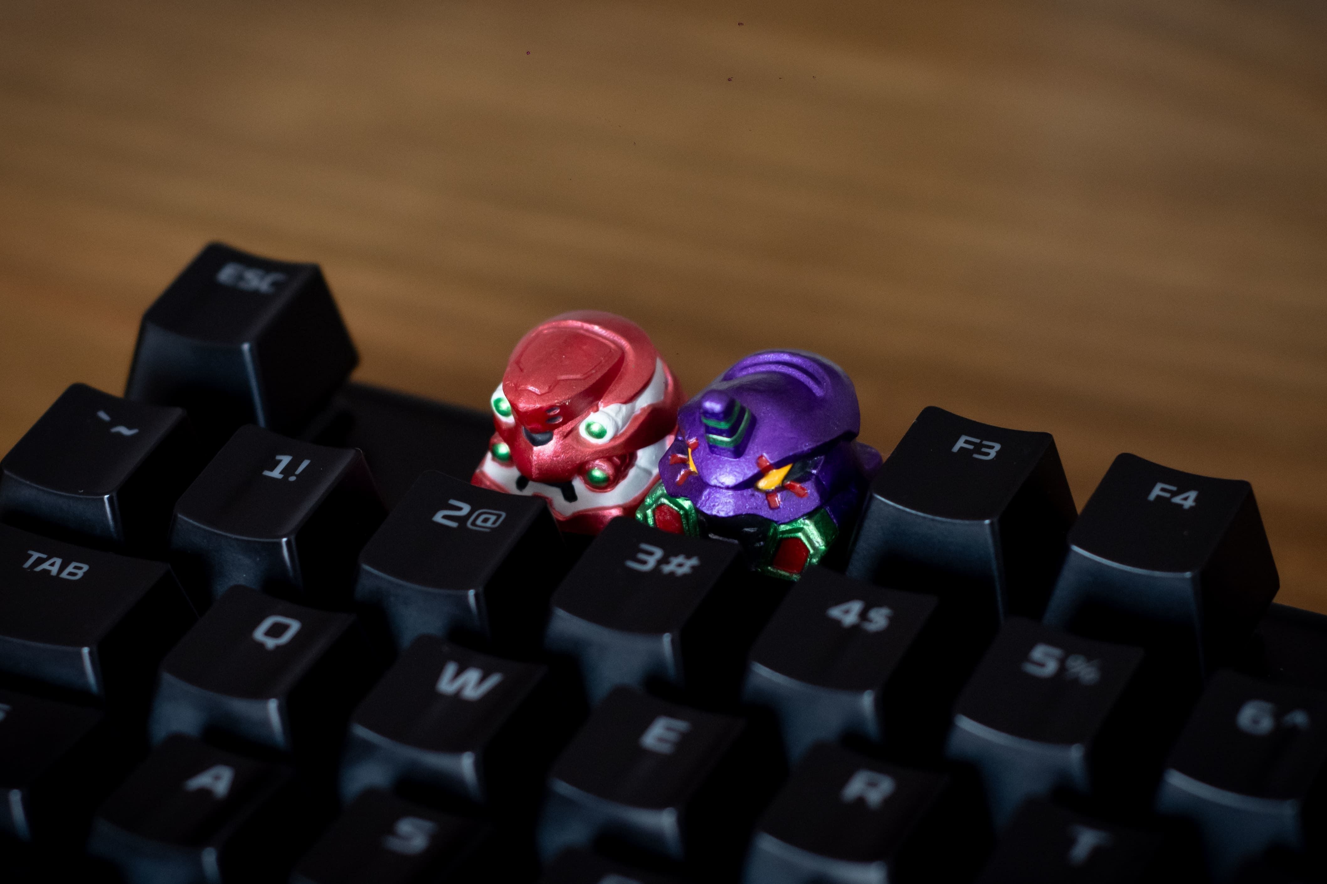 Evangelion UNIT 01-02 keycaps - Mechanical Keyboard 3D print model_33