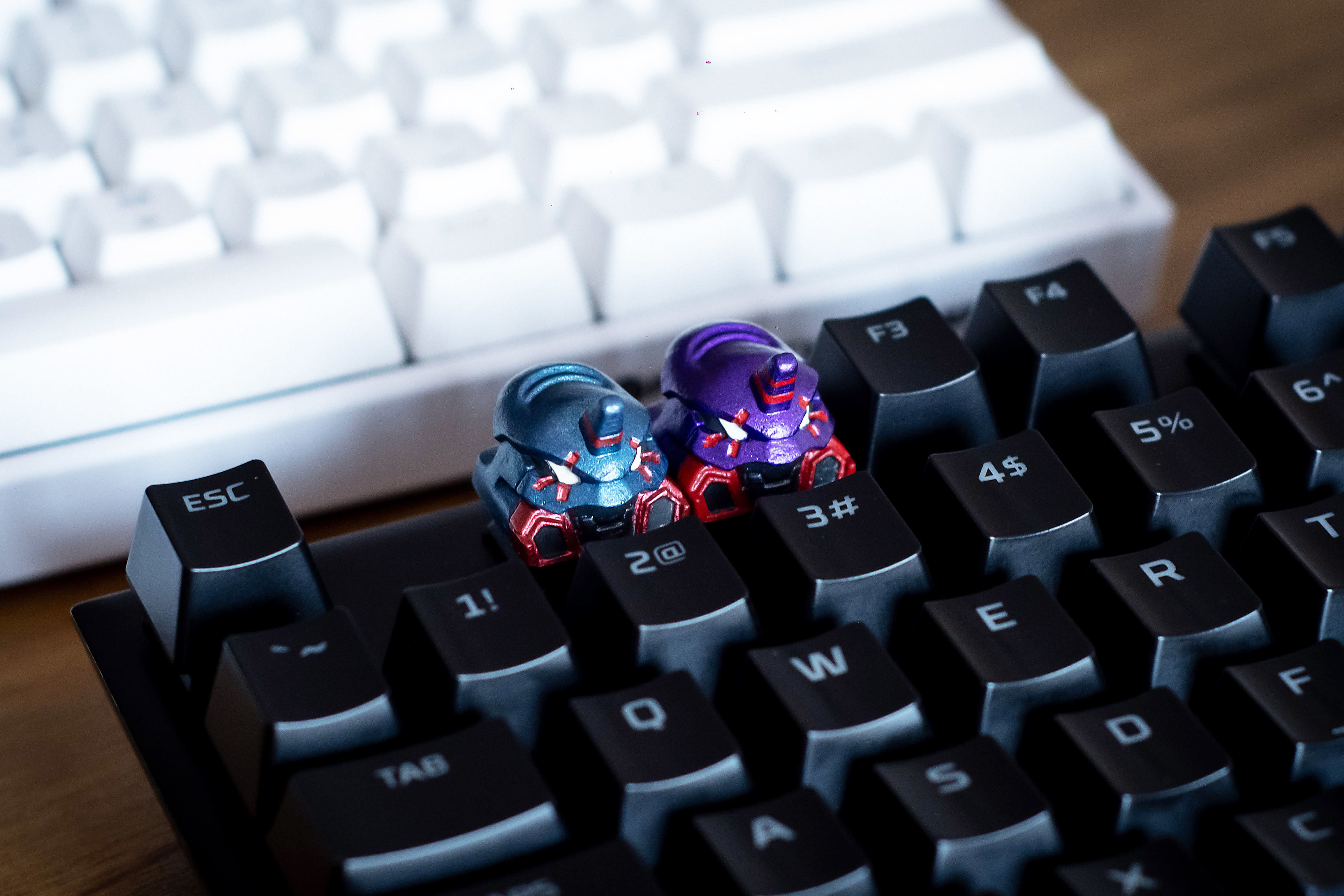 Evangelion UNIT 01-02 keycaps - Mechanical Keyboard 3D print model_34
