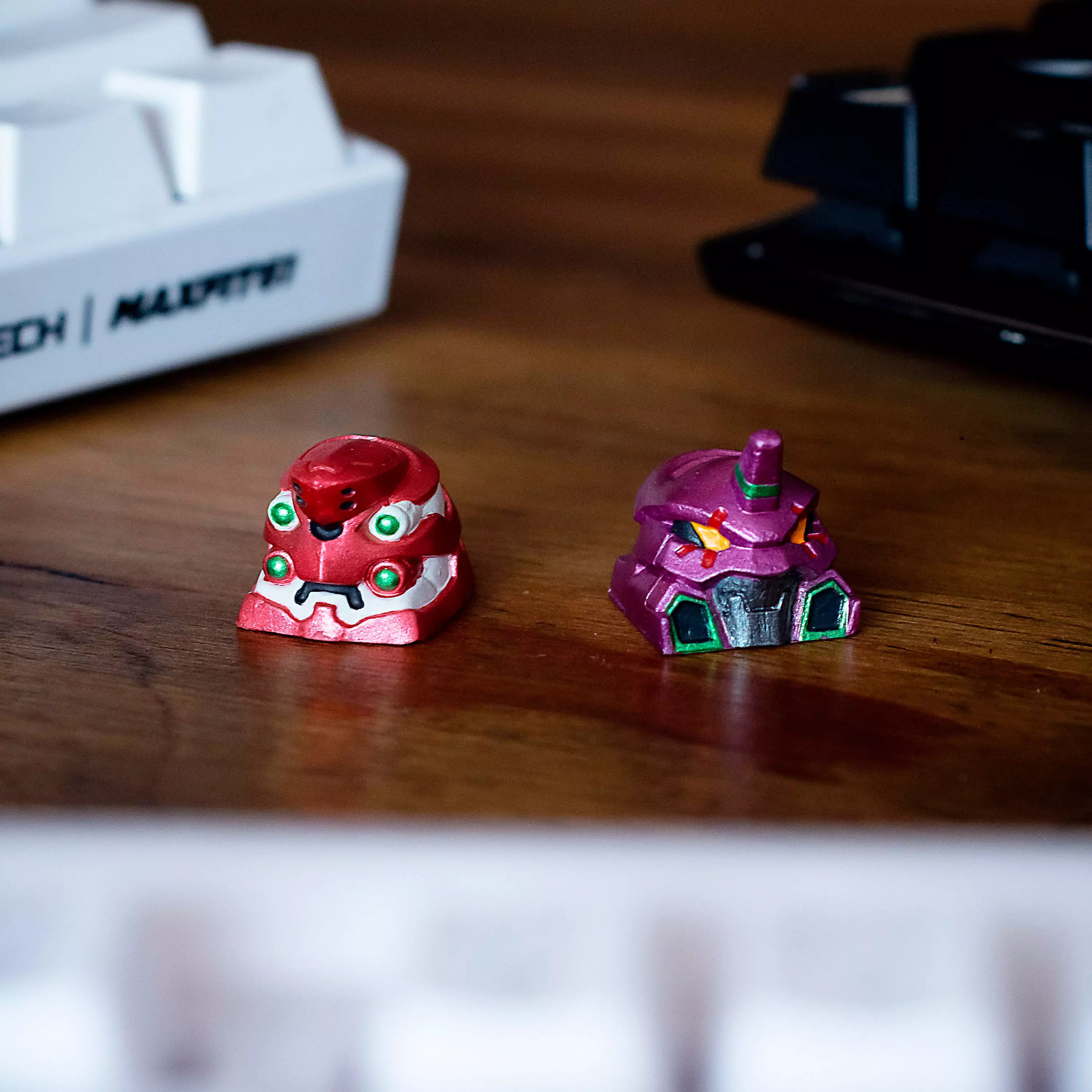 Evangelion UNIT 01-02 keycaps - Mechanical Keyboard 3D print model_1