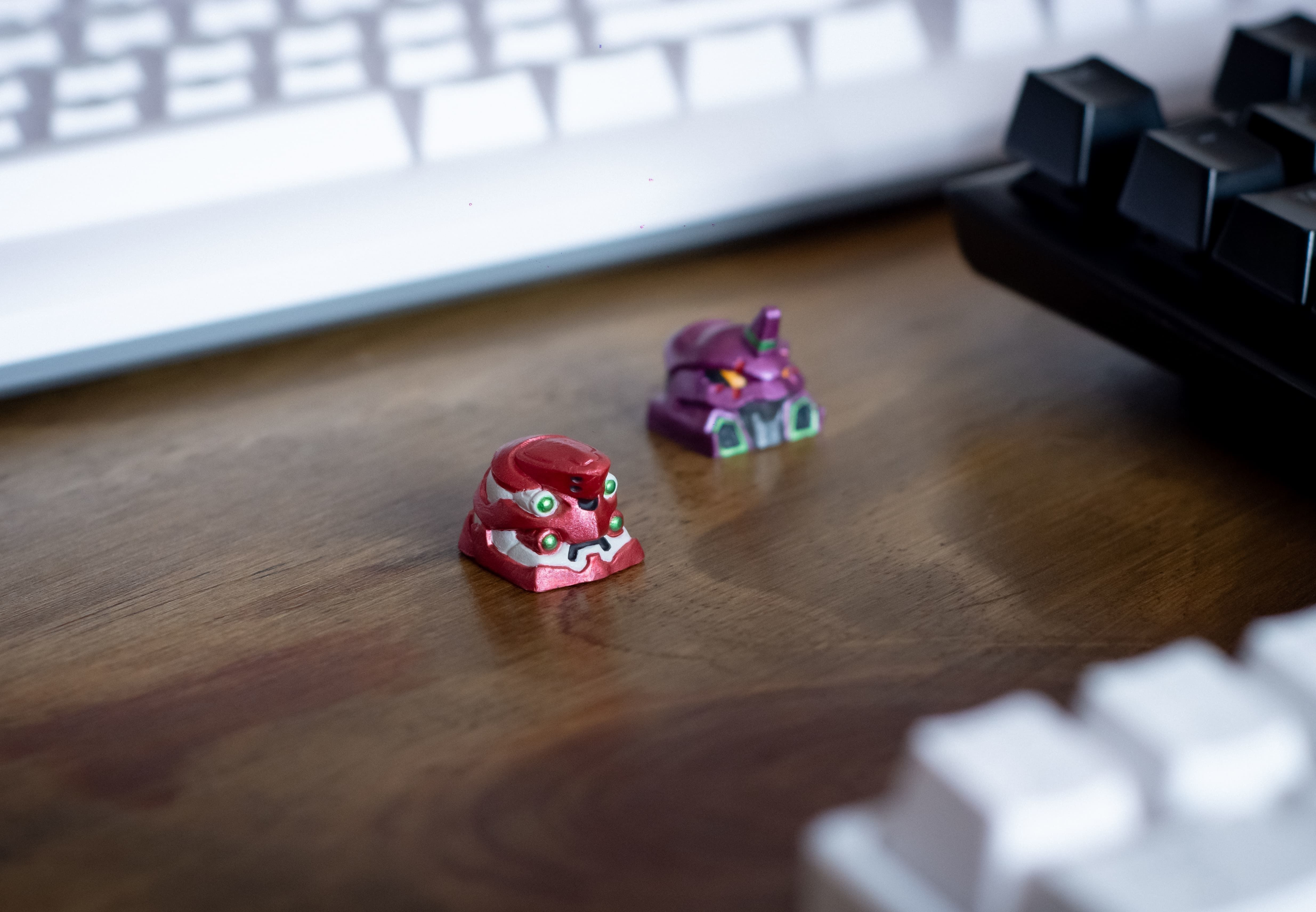 Evangelion UNIT 01-02 keycaps - Mechanical Keyboard 3D print model_21