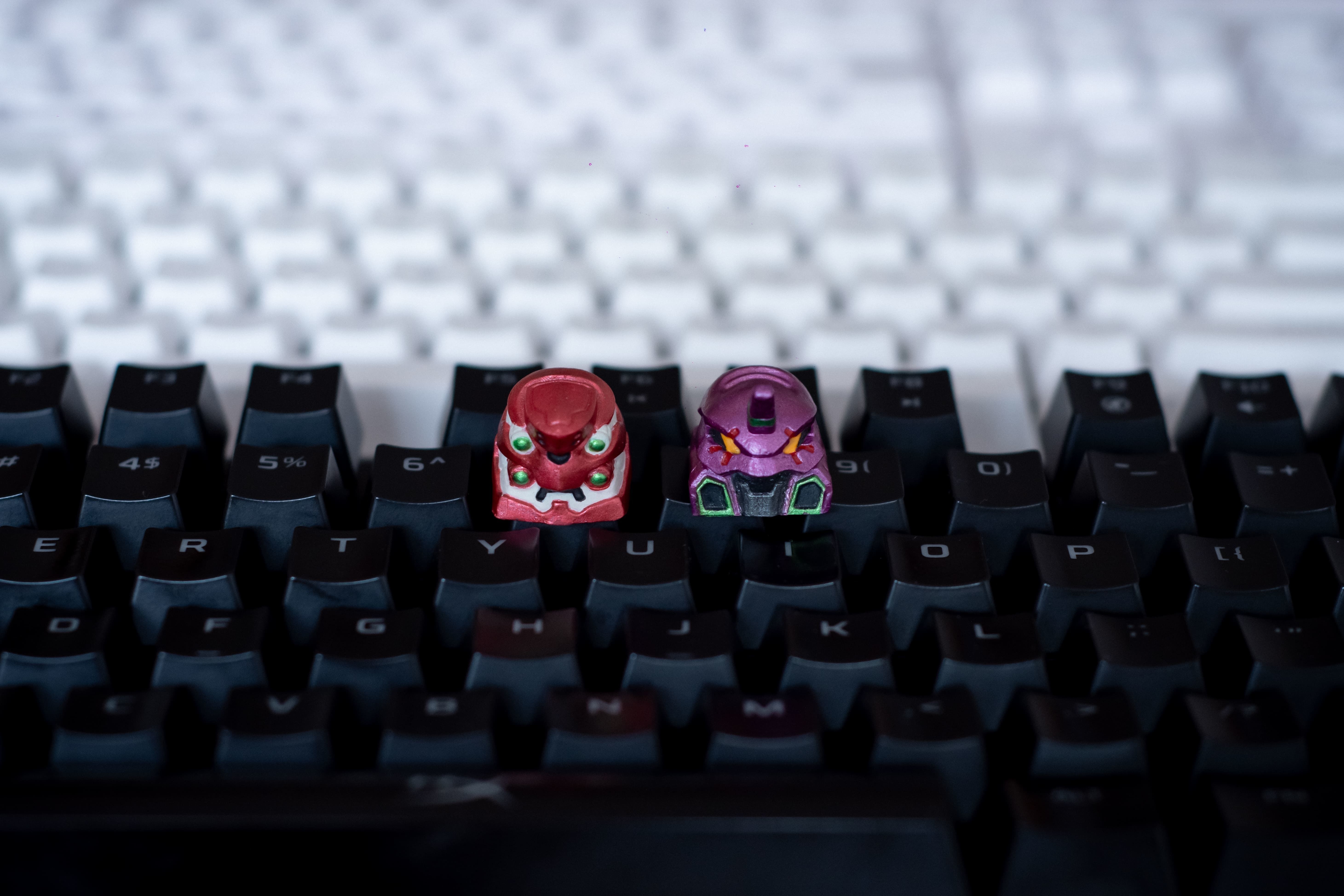 Evangelion UNIT 01-02 keycaps - Mechanical Keyboard 3D print model_19