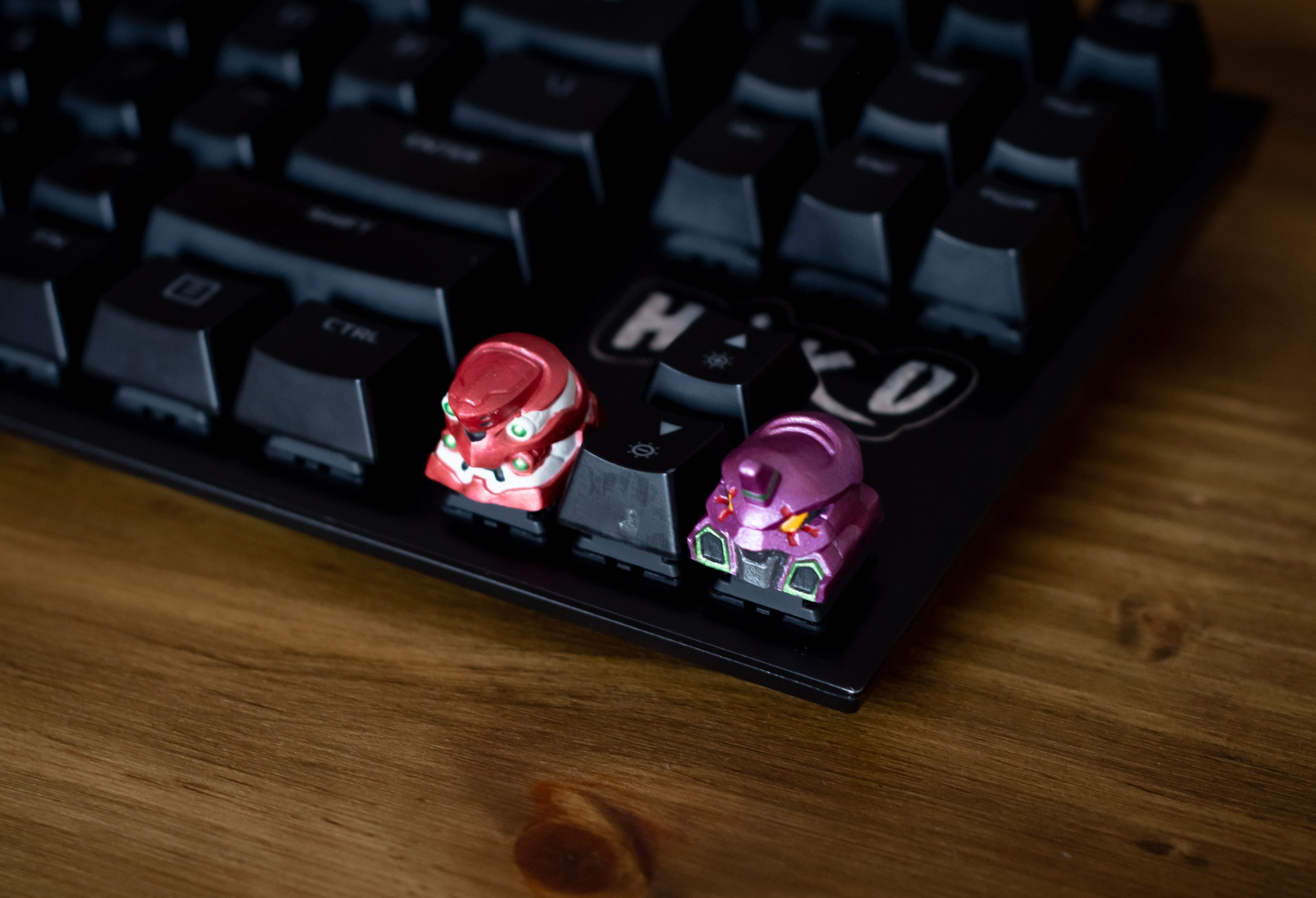 Evangelion UNIT 01-02 keycaps - Mechanical Keyboard 3D print model_32