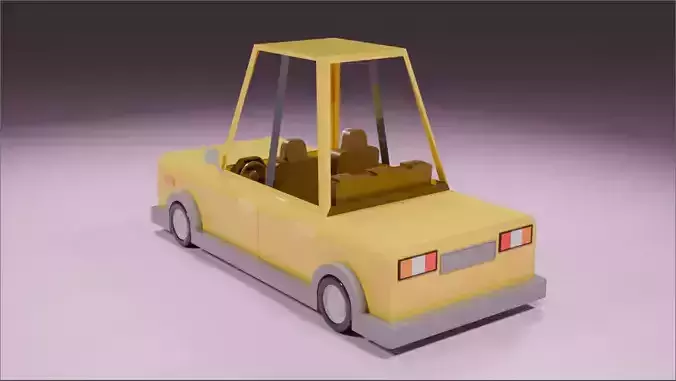 low poly car