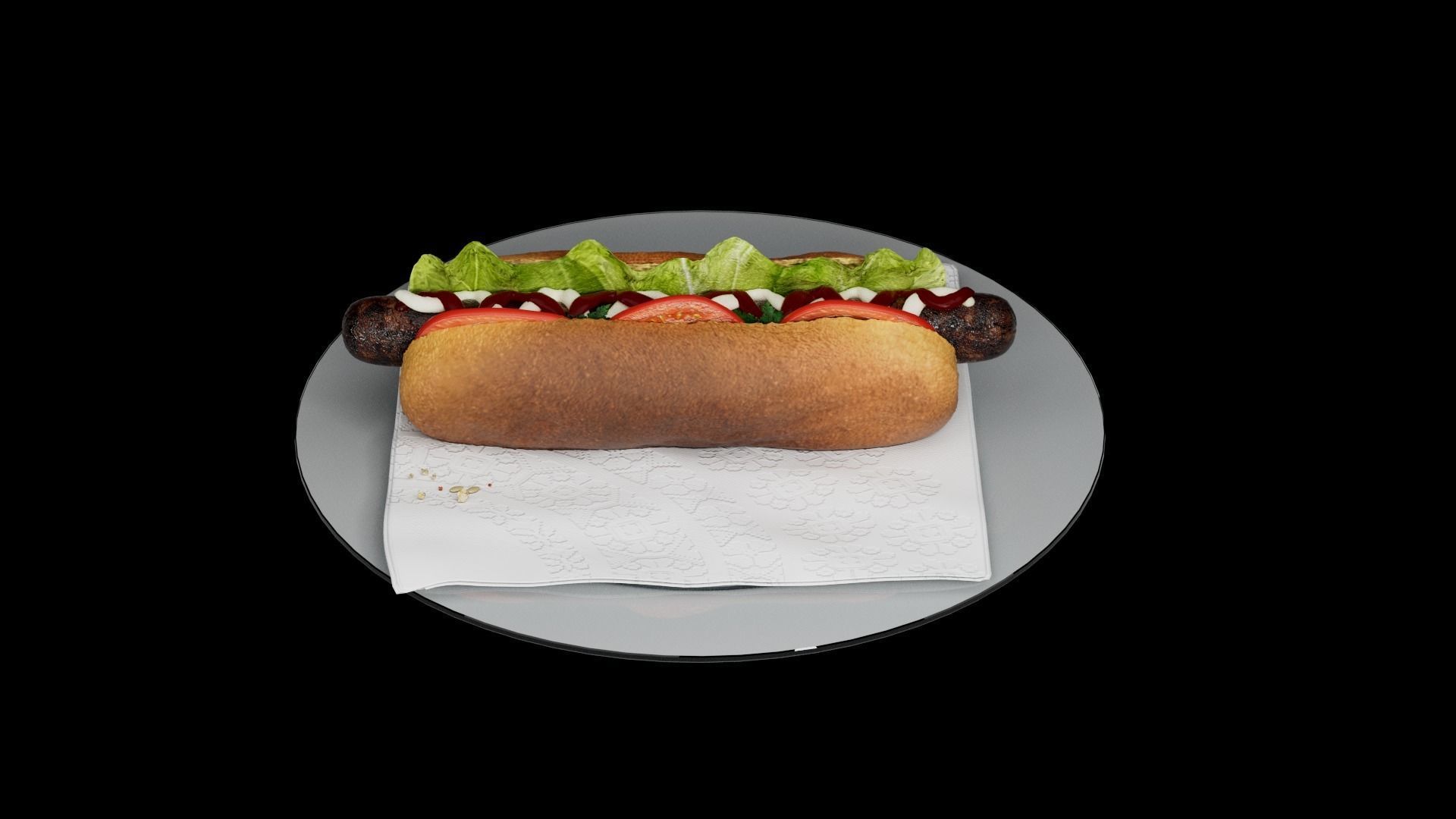 Hot Dog 3D model_16