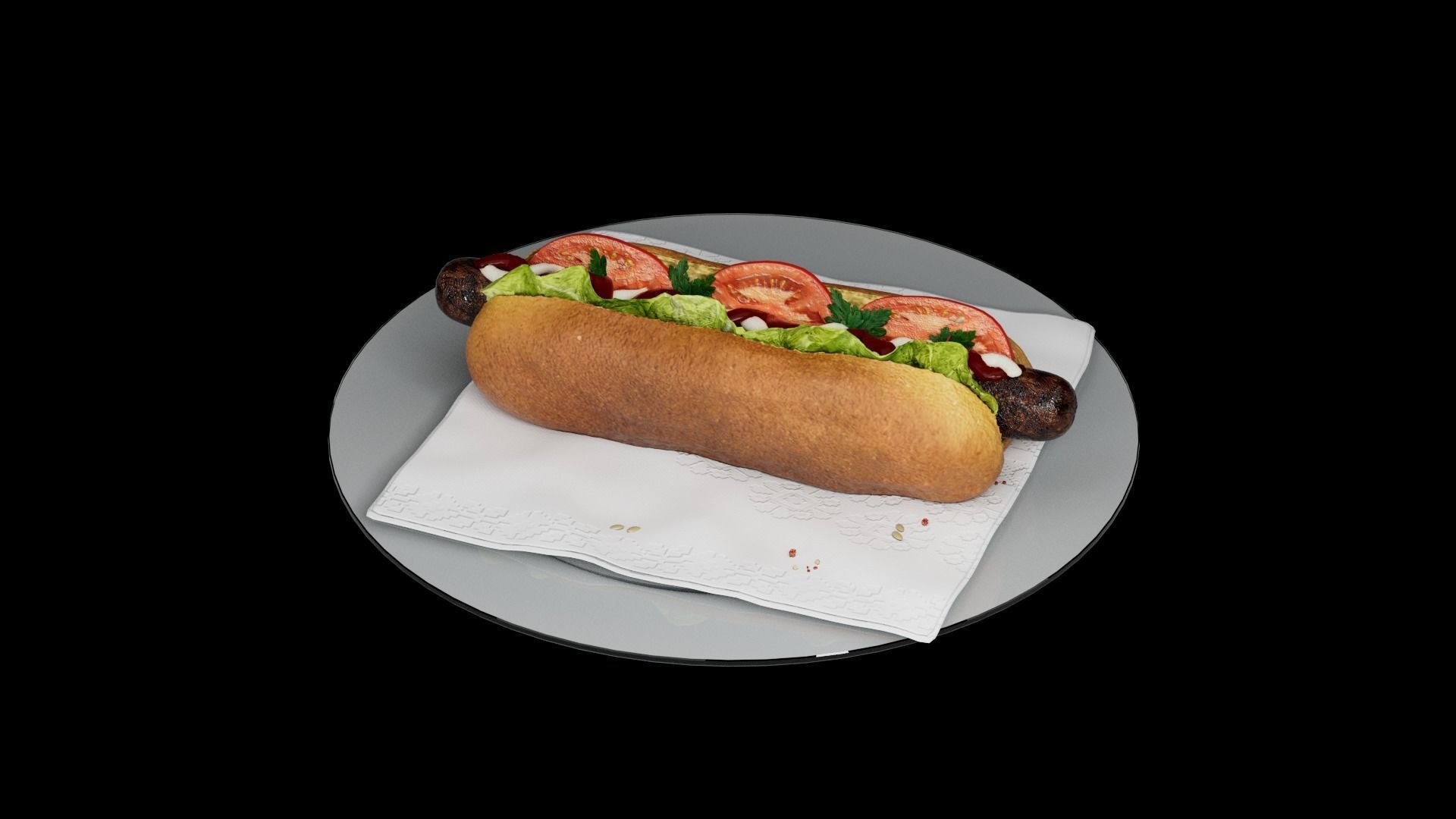 Hot Dog 3D model_6