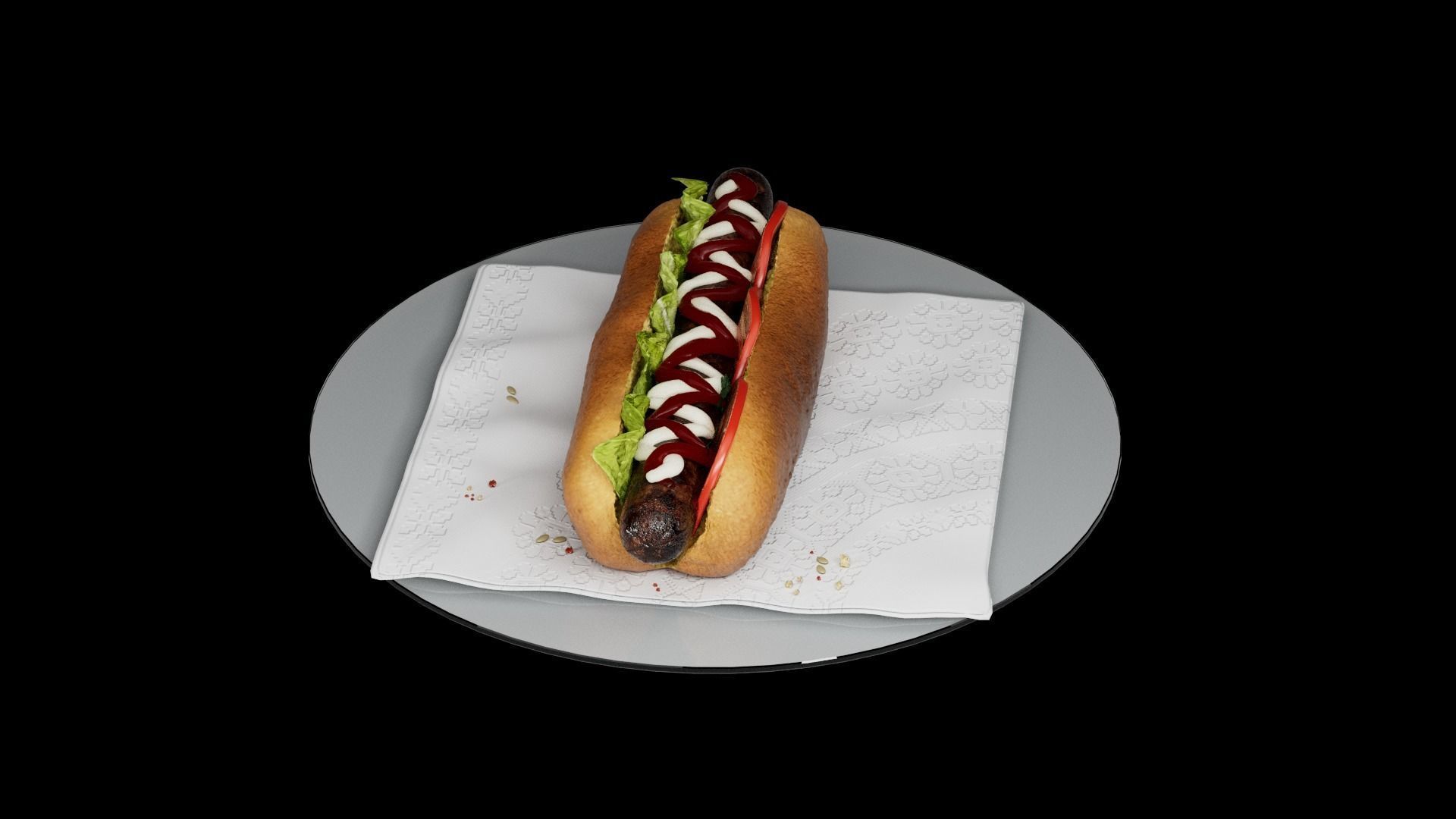 Hot Dog 3D model_21