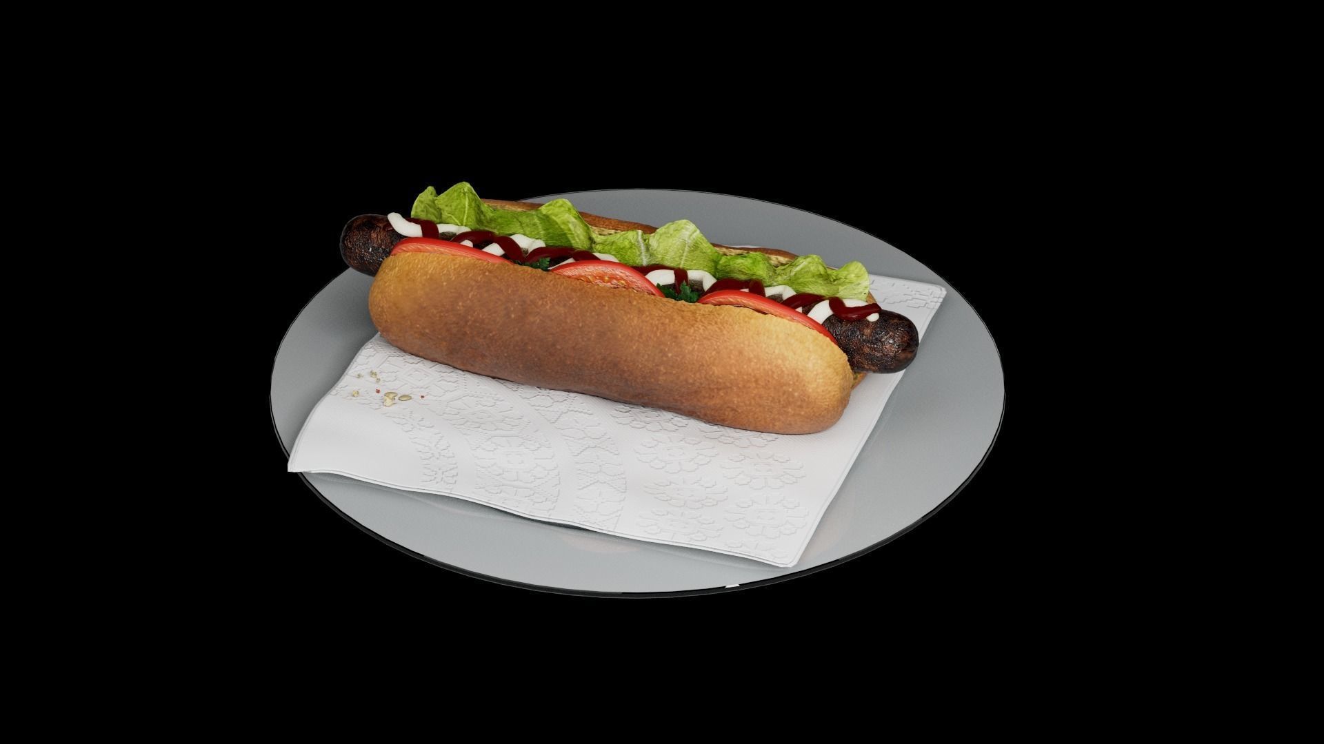 Hot Dog 3D model_15